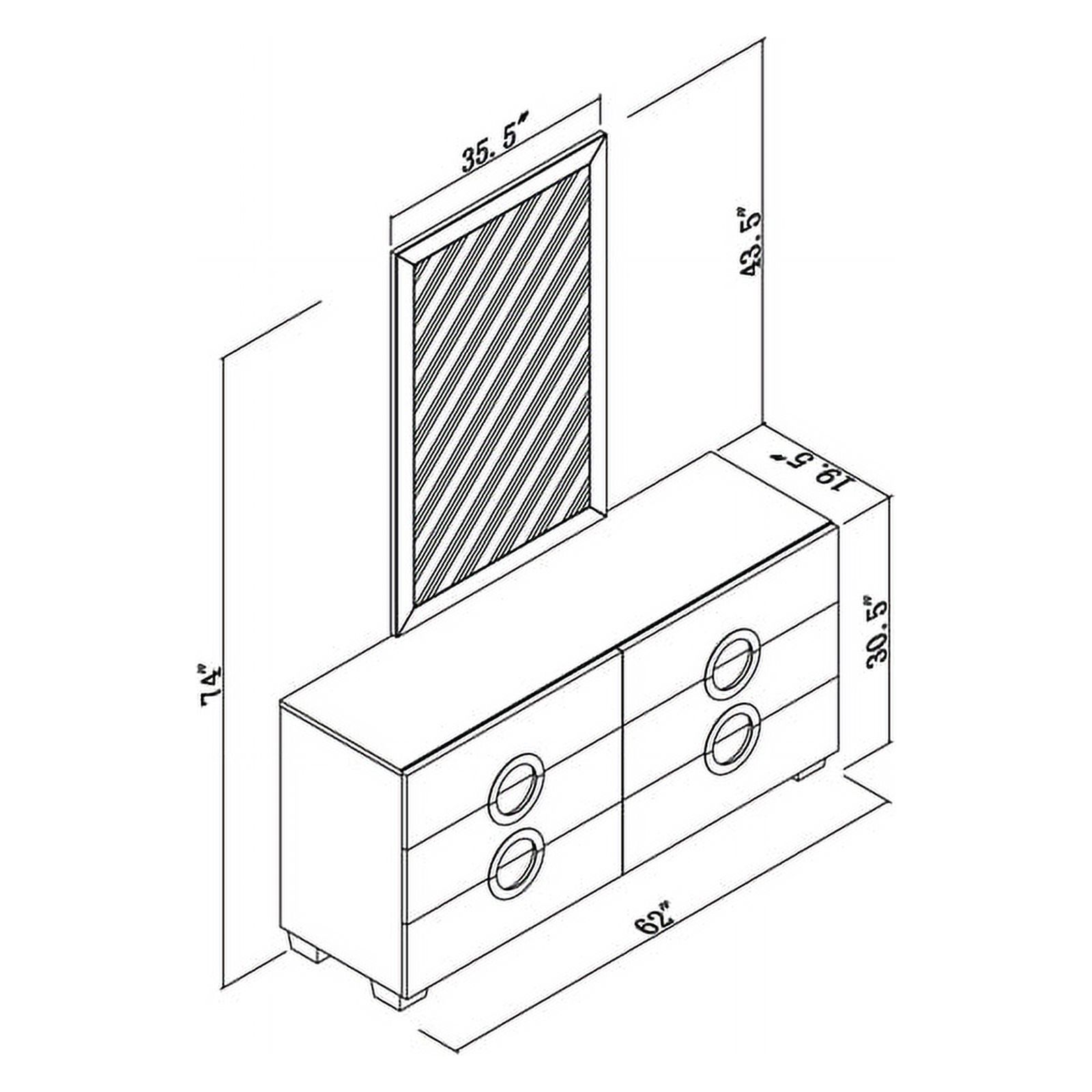 Titan Furnishings Rita 4-Piece Wood Eastern King Bedroom Set in Gray