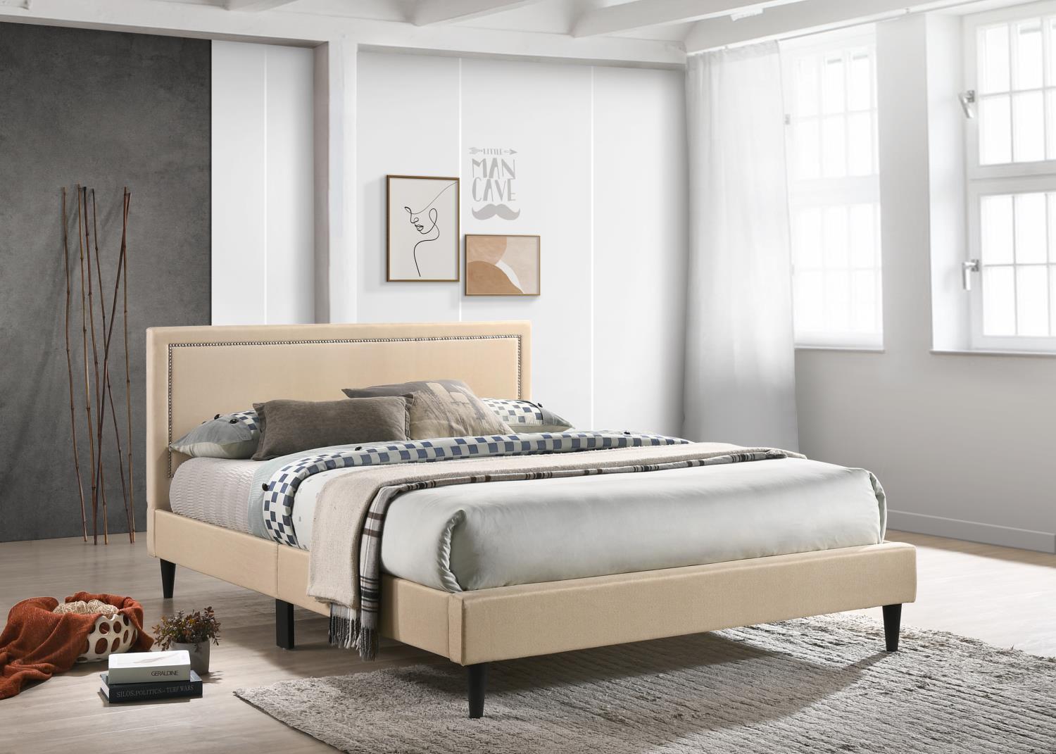 Myco Furniture Harrison Bed-Color:Espresso,Size:King