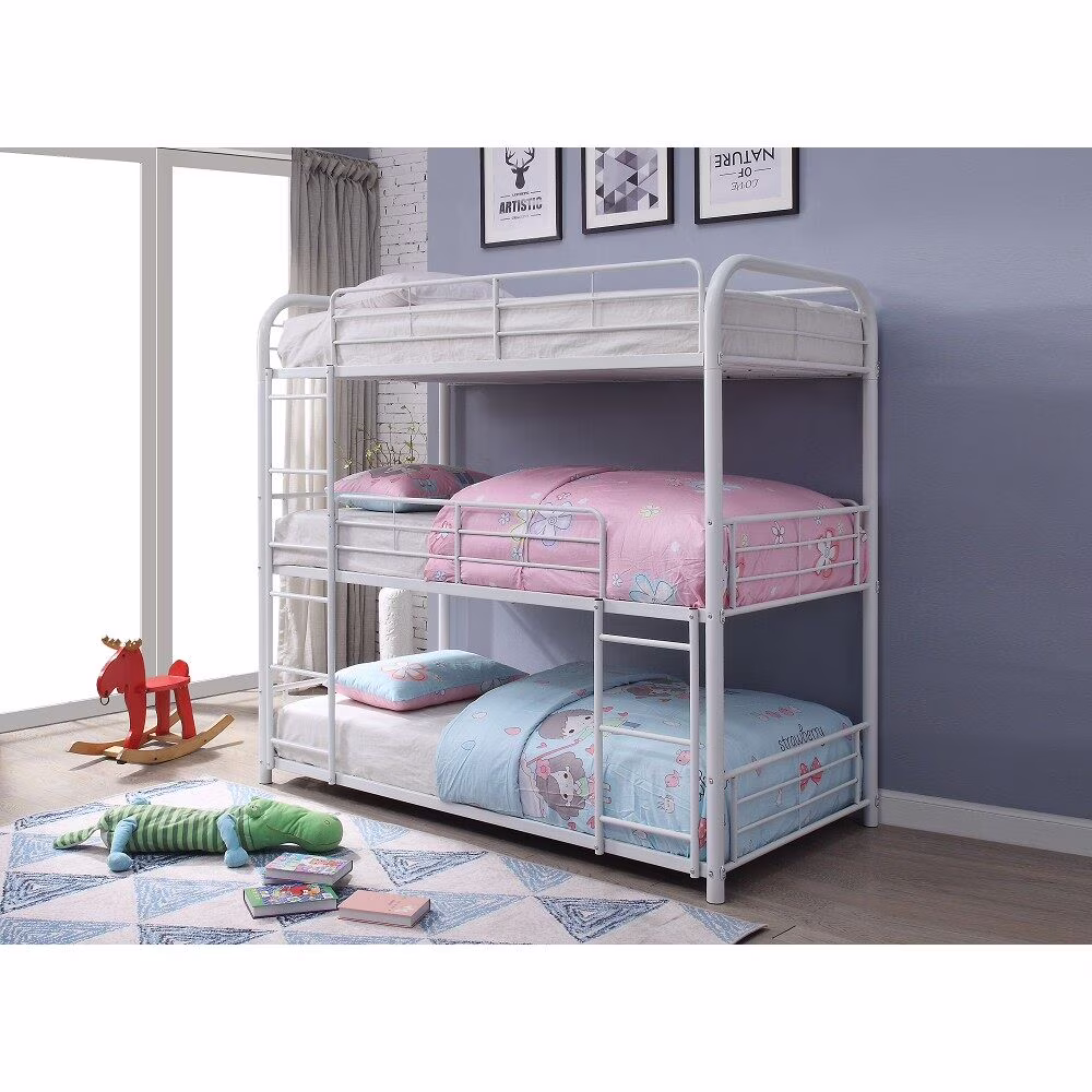 Miekor Furniture Cairo Bunk Bed - Triple Full in White