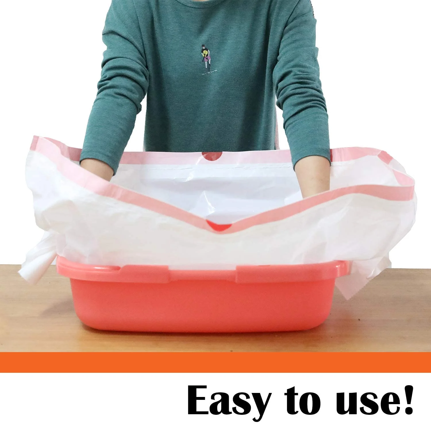 Houseables Litter Box Liners, Cat Pan Bags, 30 Pack, 37”x 18”, Unscented