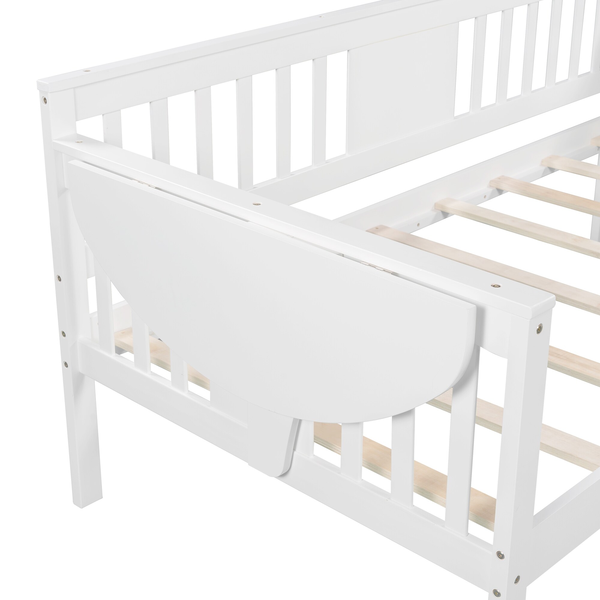 Nestfair  Twin Size Daybed with Wood Slat Support White