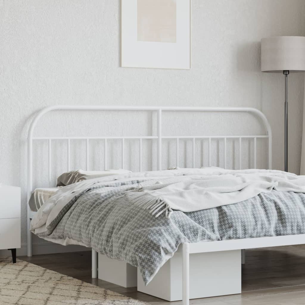 Anself Metal Headboard White 76