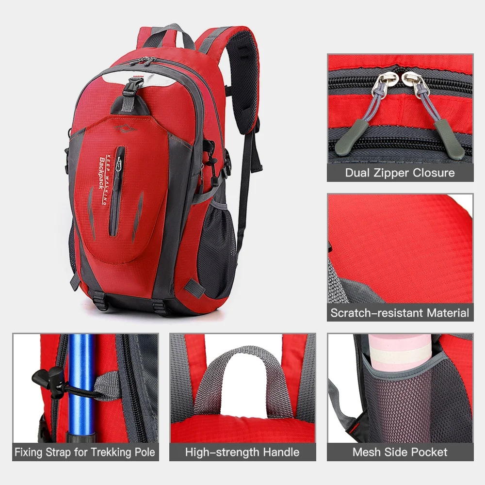 Tomshoo Versatile Hiking Backpack 40L, Water resistant and Lightweight, for Camping and Cycling