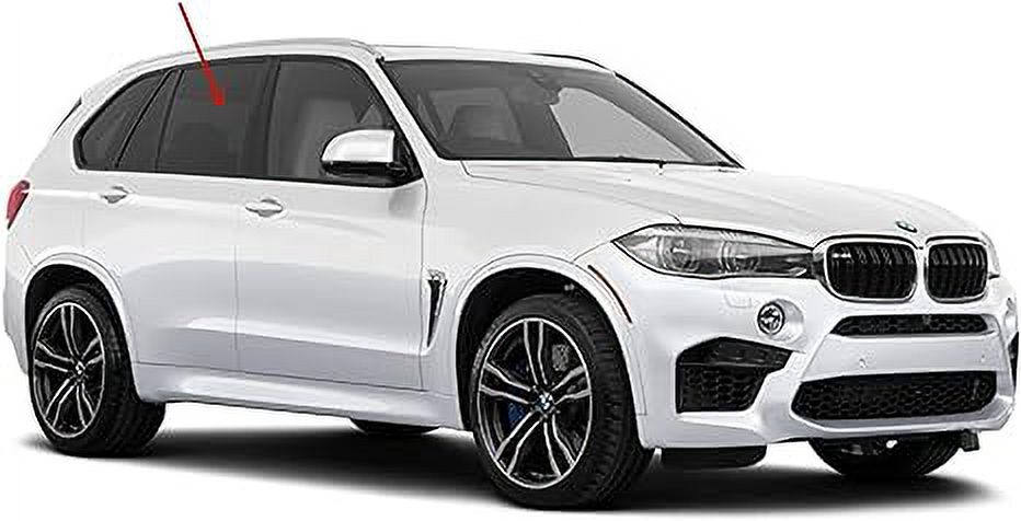 Passenger Right Side Rear Door Window Door Glass Compatible with BMW X5 2014-2018 Models