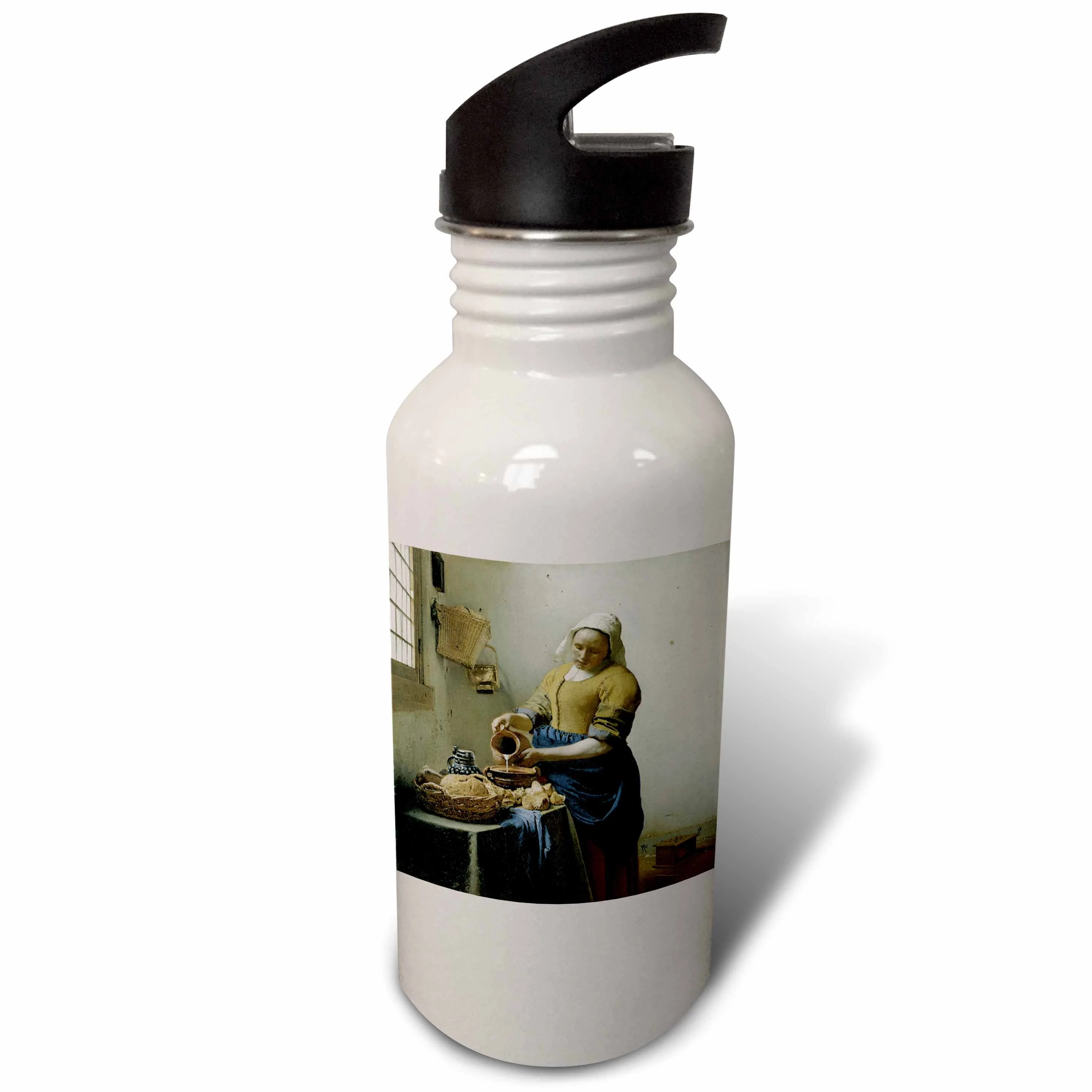The Milkmaid by Johannes Vermeer, c. 1658-60 21 oz Sports Water Bottle wb-149738-1