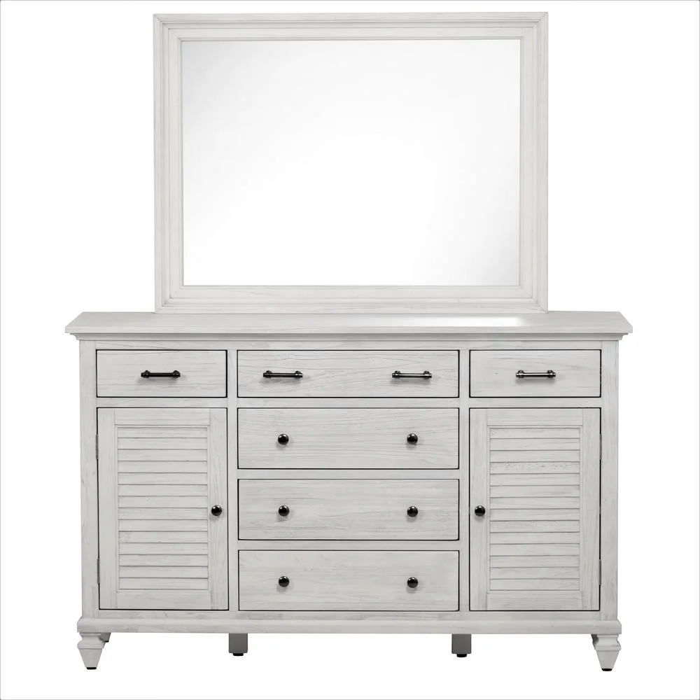 Sea Wind Florida Surfside Wood Dresser with 6 Drawers in White