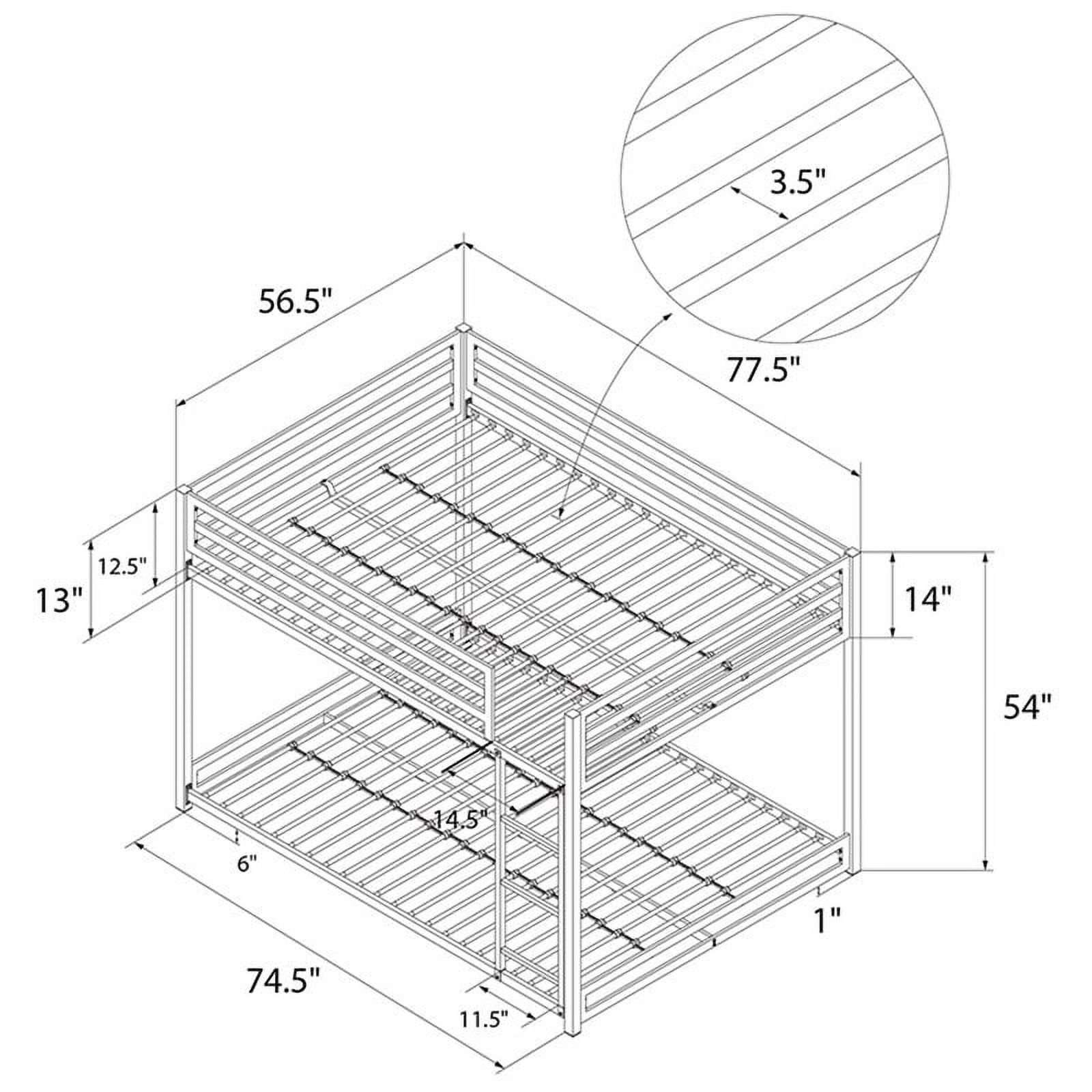 DHP Mabel Full Over Full Metal Bunk Bed in Blue