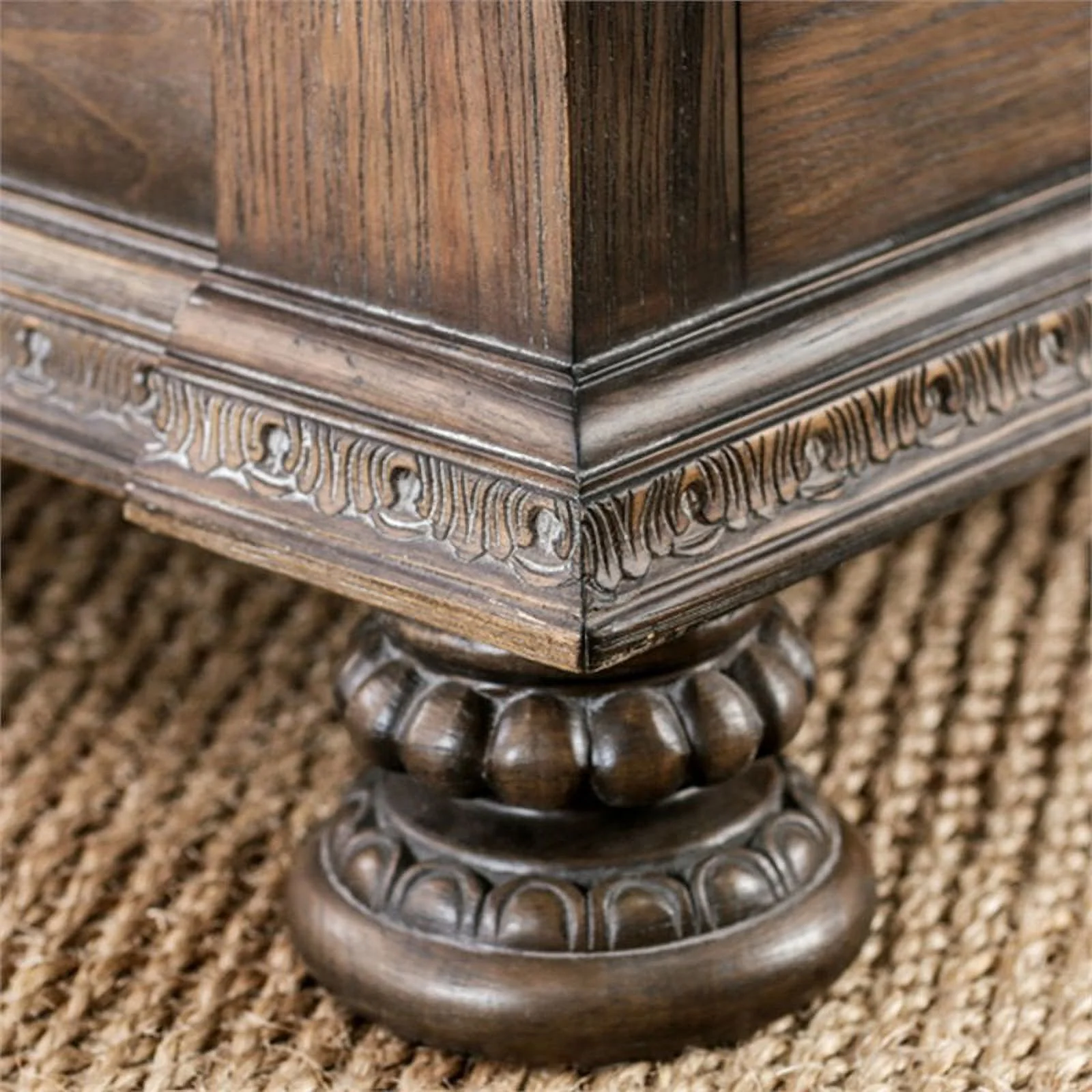 Bowery Hill Transitional Wood Panel Queen Bed in Rustic Natural Tone