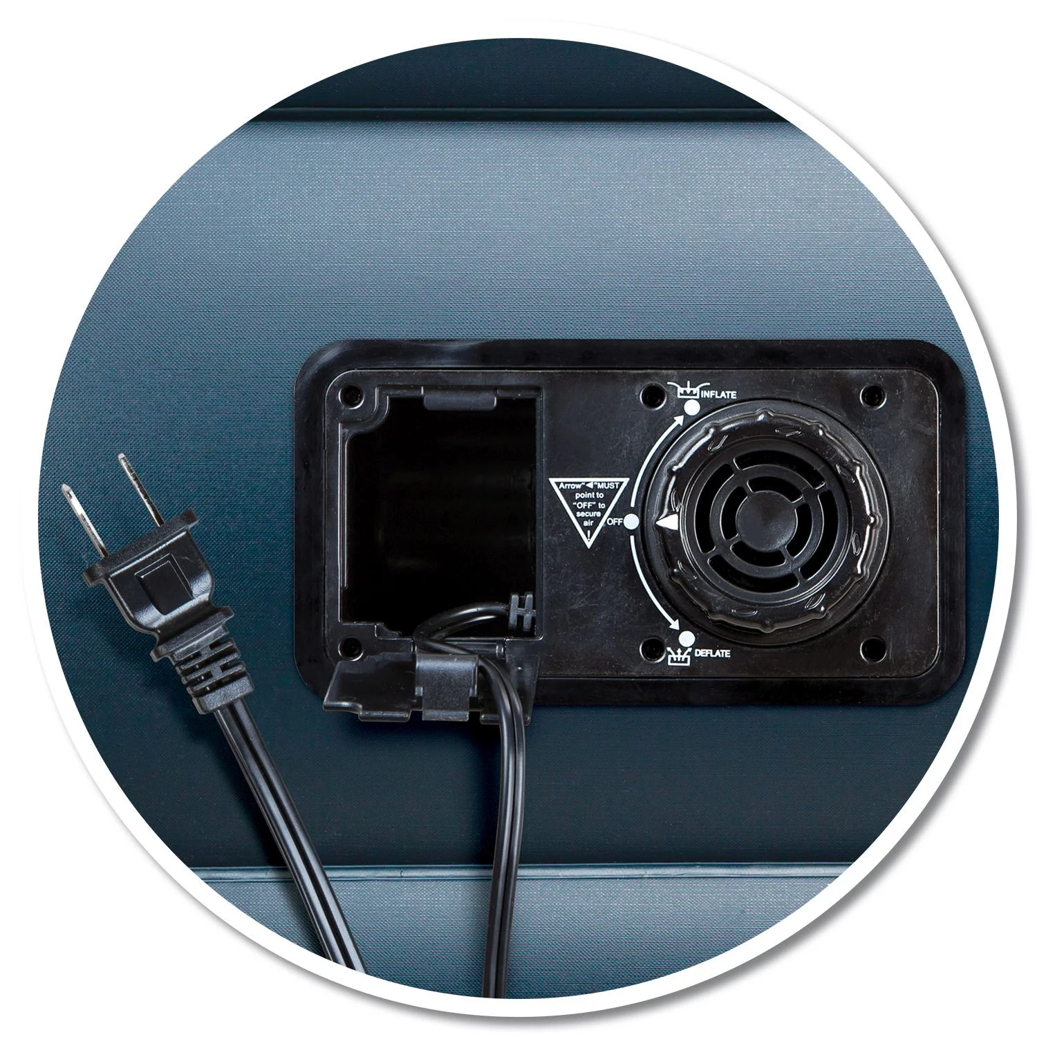 Pittman Queen Deluxe Never Leak Wave Beam Double High Air Mattress with Built-in Electric Pump