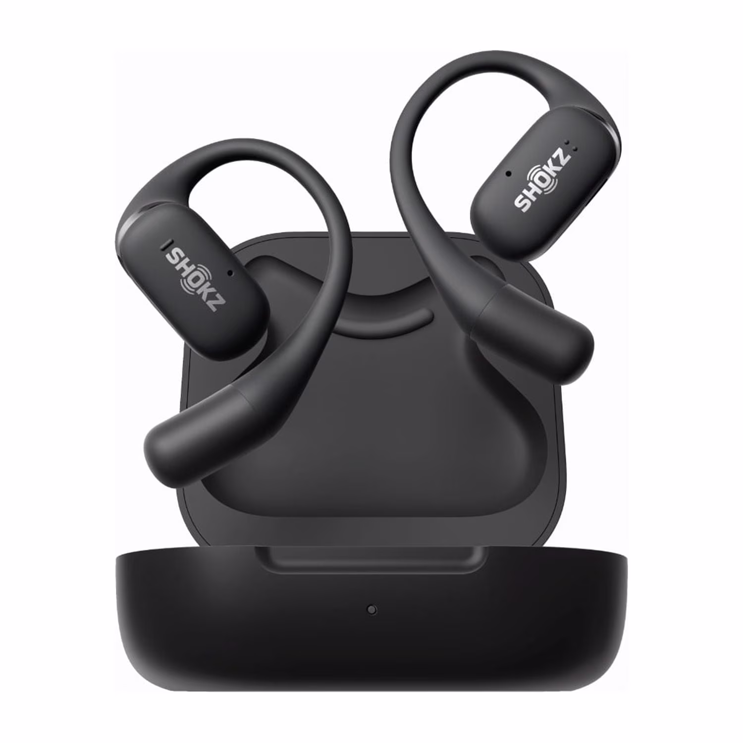SHOKZ OpenFit - Open-Ear True Wireless Bluetooth Headphones with Microphone, Earbuds with Earhooks, Sweat Resistant, Fast Charging, 28HRS Playtime, Compatible with iPhone & Android