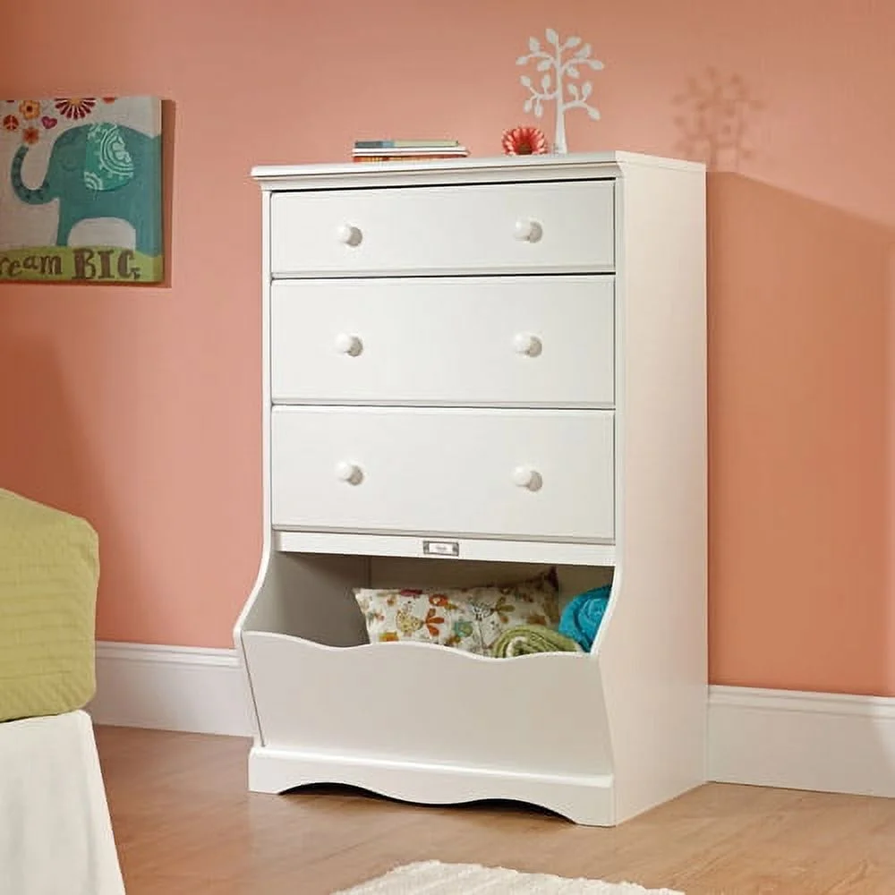 Sauder Pogo 3-Drawer Dresser, Soft White Finish
