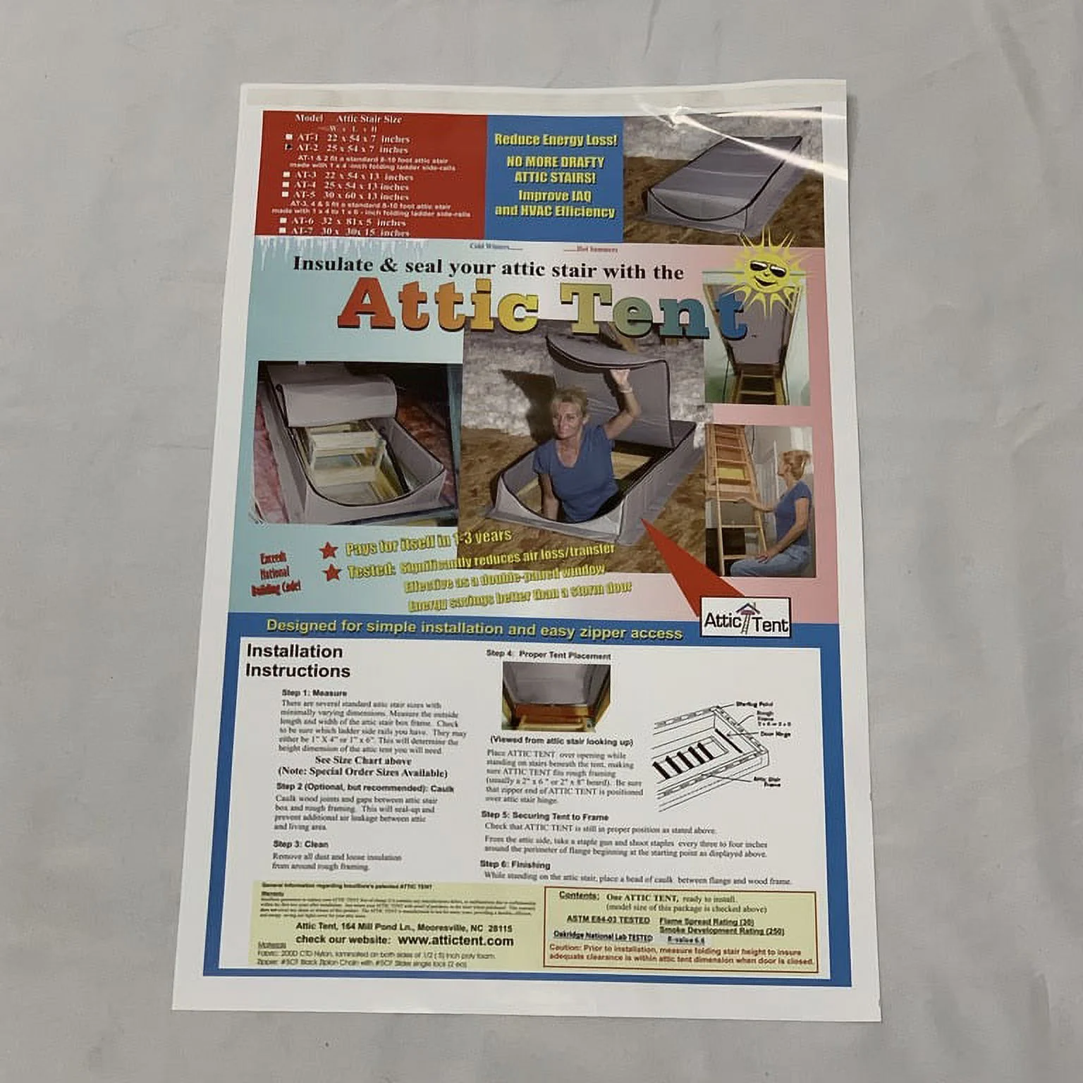 Insulsure AT-2 Attic Tent 25 x 54 x 7 inches