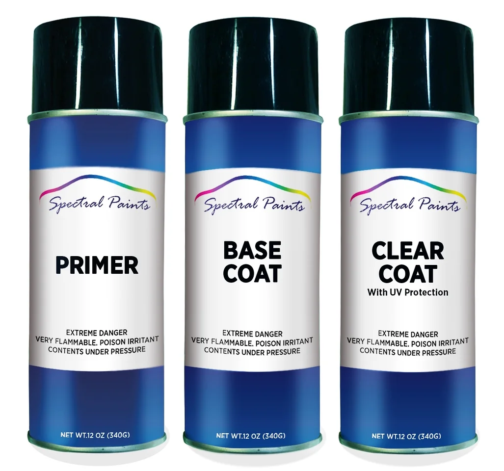 Spectral Paints Compatible/Replacement for Dodge DT3518 Colorado Red: 12 oz. Primer, Base  & Clear Touch-Up Spray Paint