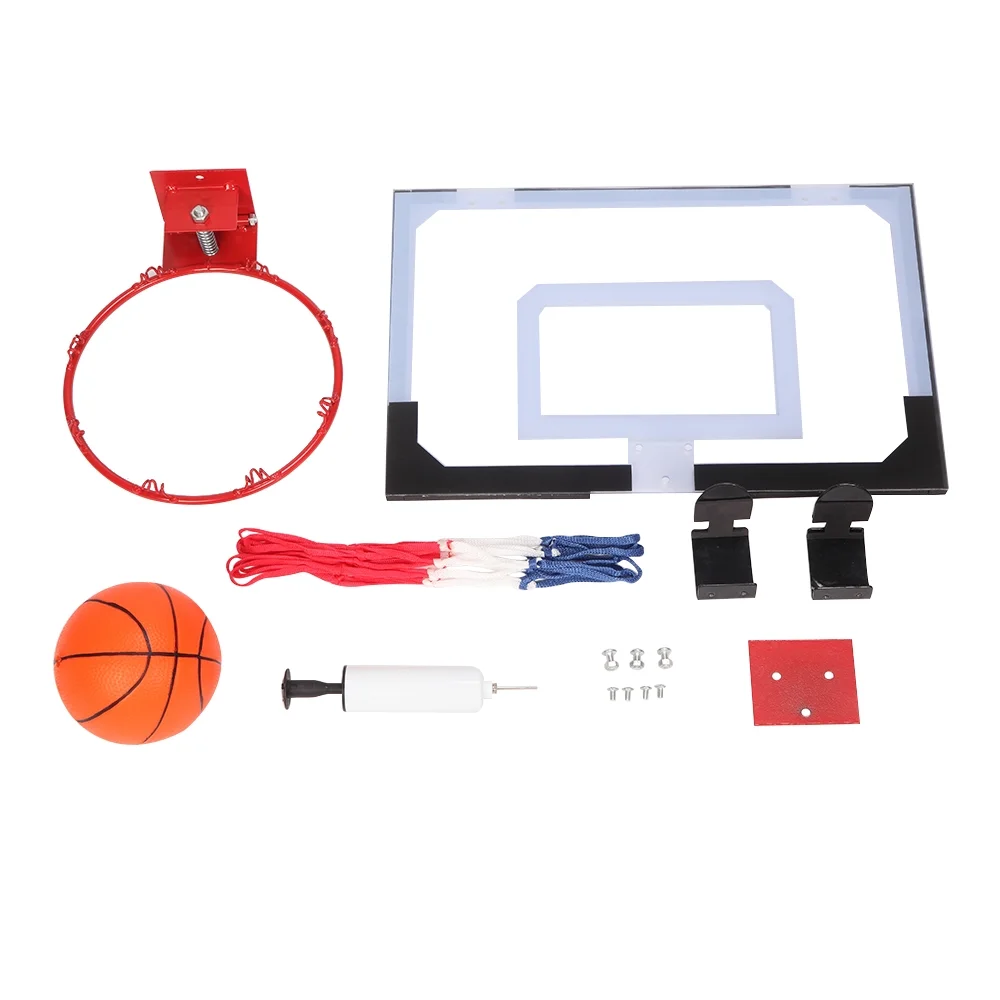 Ktaxon Clear Miniature Basketball Backboard Wall-Mount Hoops and Goals with Ball and Pump (Needle is contained into the air pump)