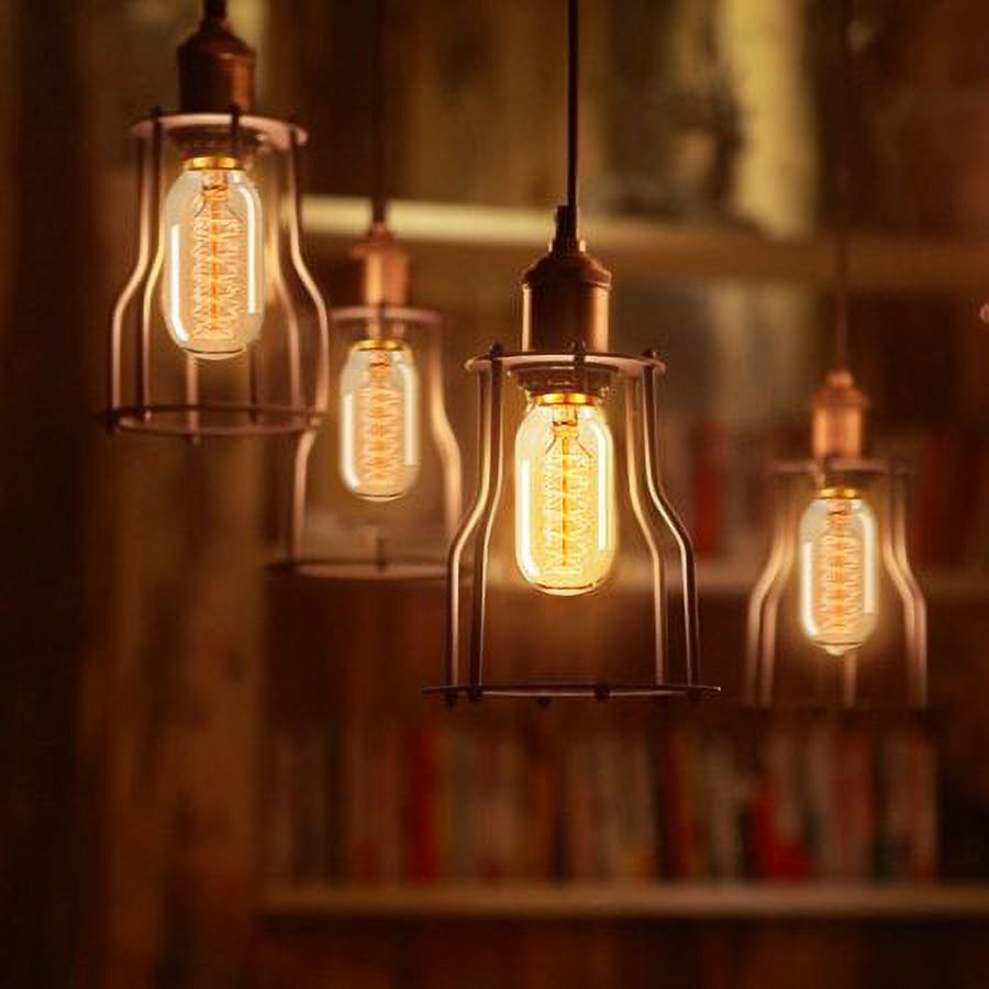 16 Pack Dimmable String Lights Bulbs, 40W, E26 T45 Edison Vintage Bulbs Hanging Lights String Commercial Decoration for Cafe Backyard Patio Bar