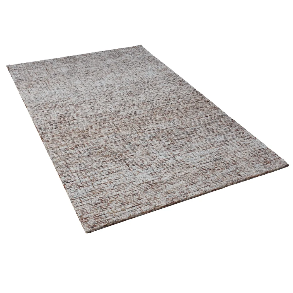 Rugsotic Carpets Hand Tufted Wool 9'x12' Area Rug Solid Beige Brown KWC111