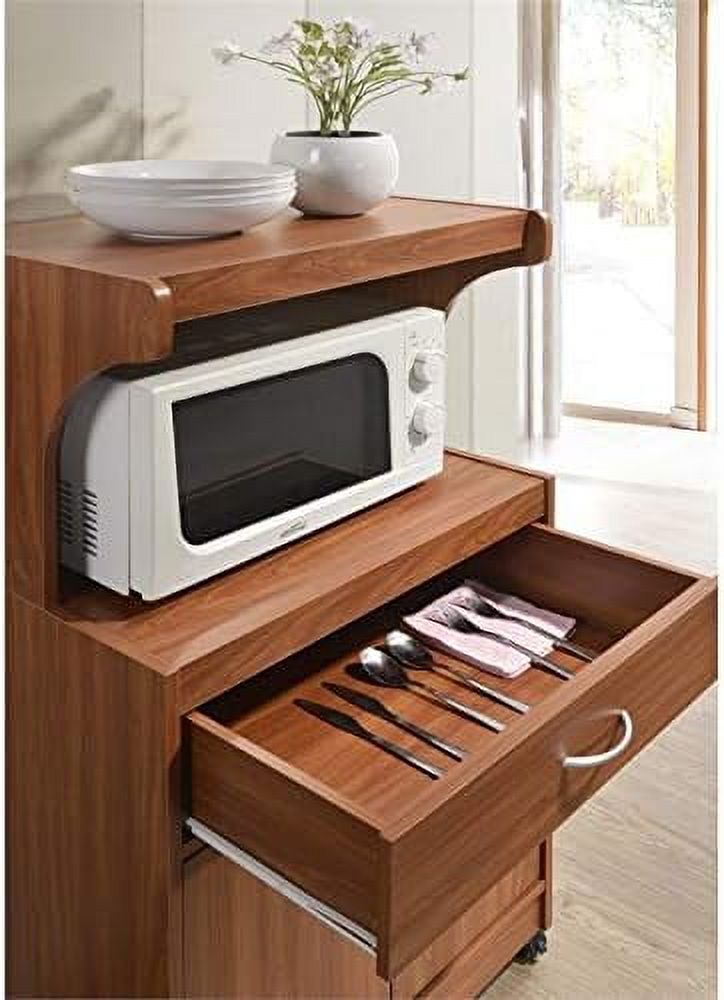 Microwave Kitchen Cart In Cherry