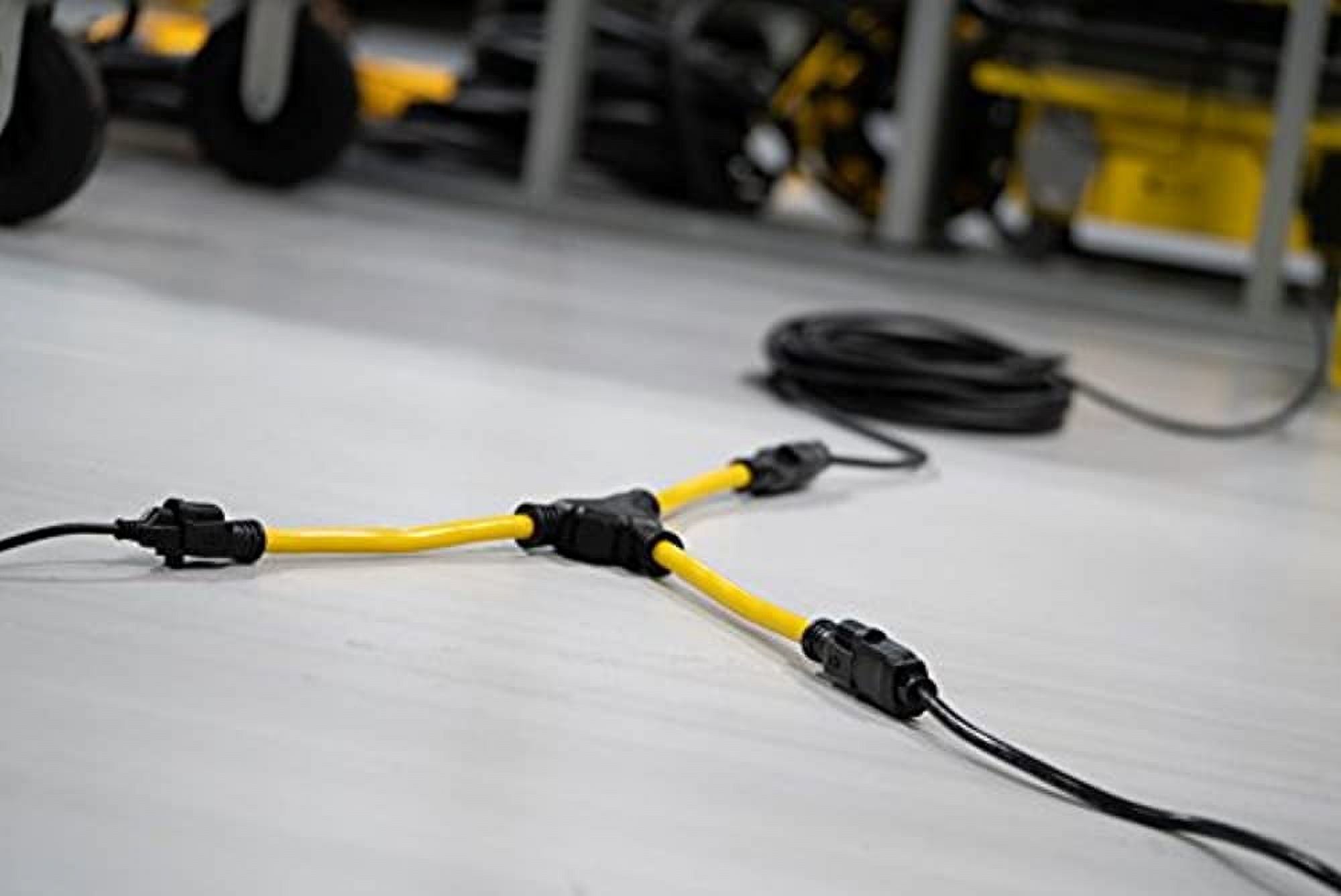 Coleman Cable 09018 Y-Splitter, Extending Outlet Adapter, Splits 1 to 2 Outlets, 2-Ft