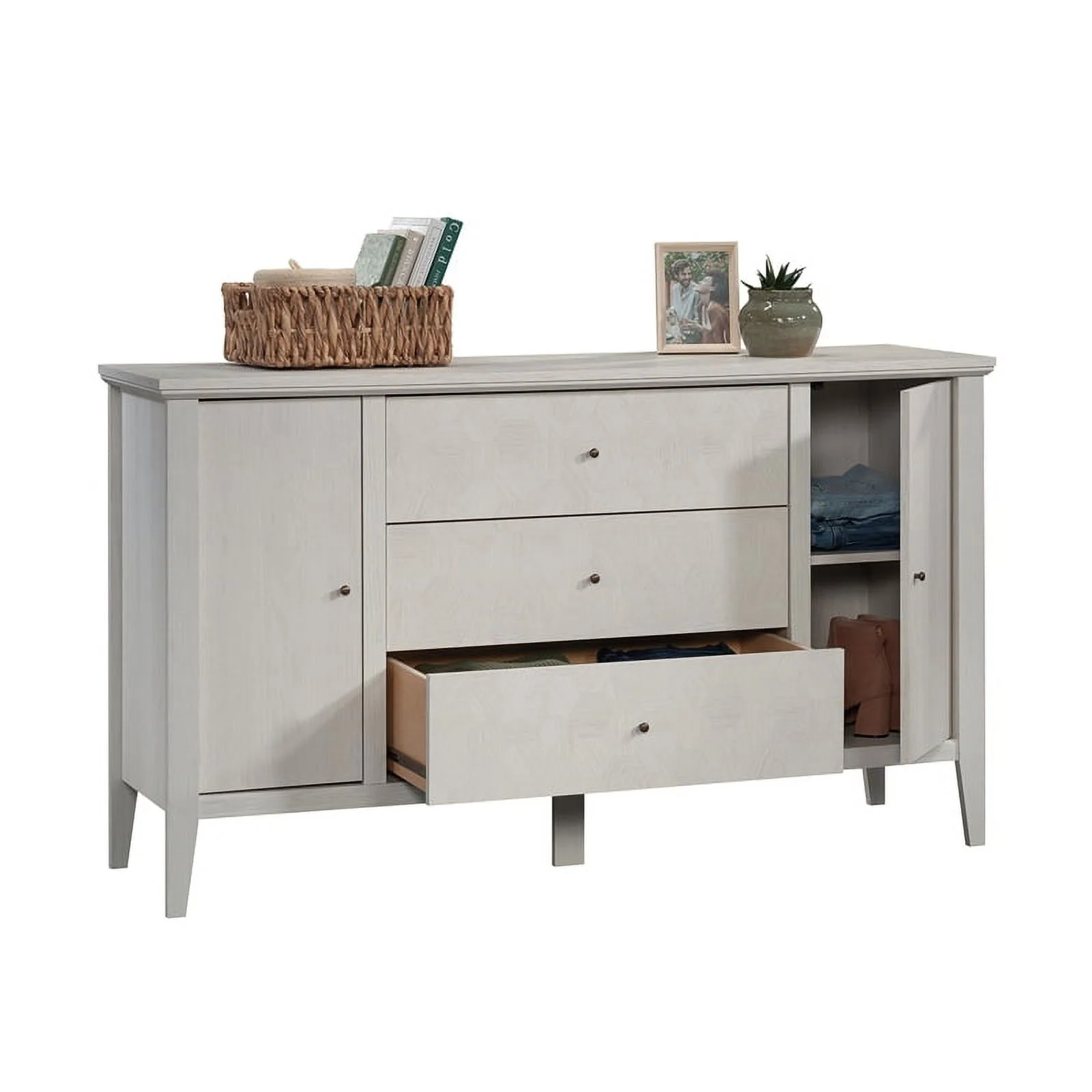 Sauder Larkin Ledge Engineered Wood Dresser in Glacier Oak Finish