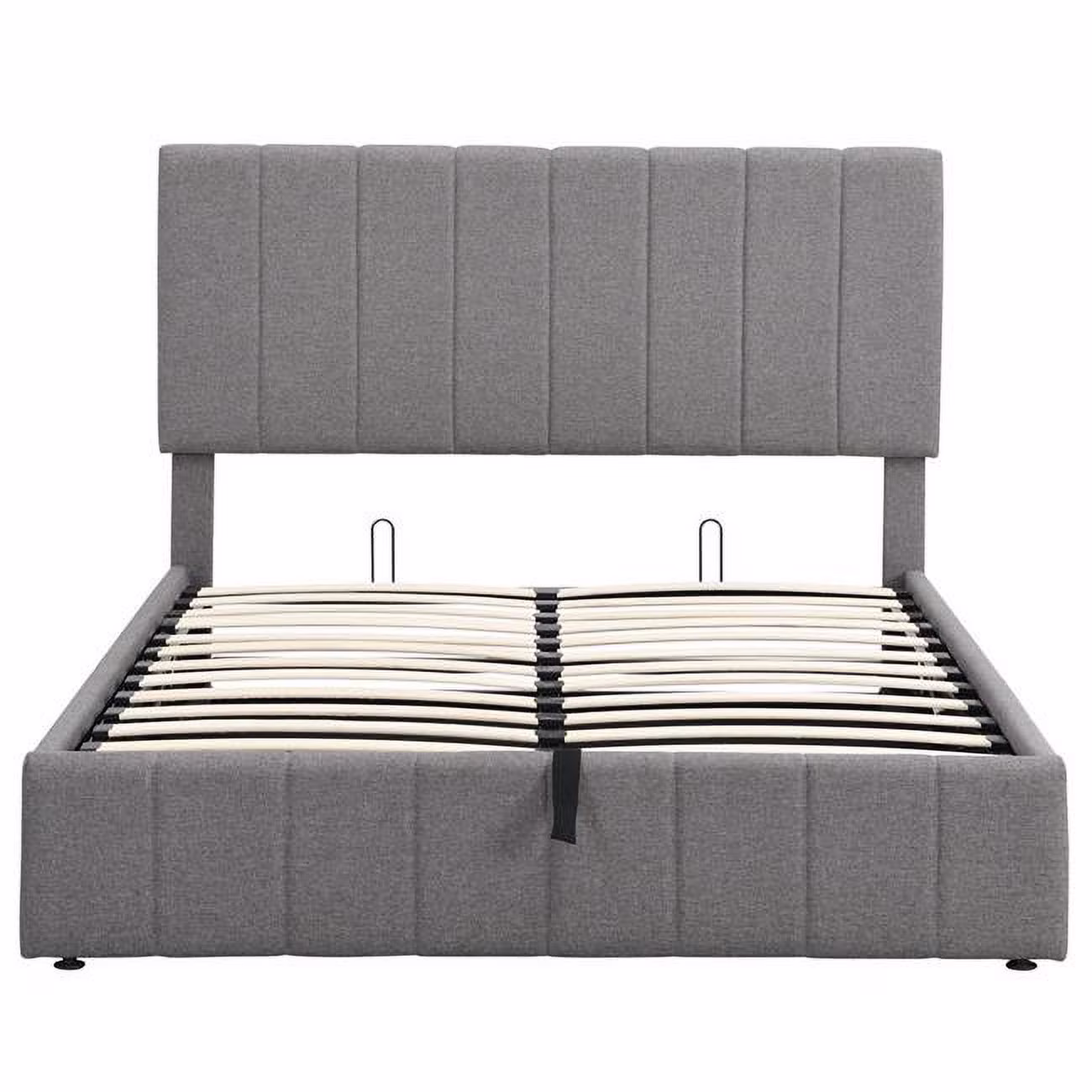 Full & Double Size Gray Upholstered Linen Blend Bed