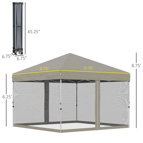 Beige Pop-Up Canopy Tent - Stay Cool & Protected