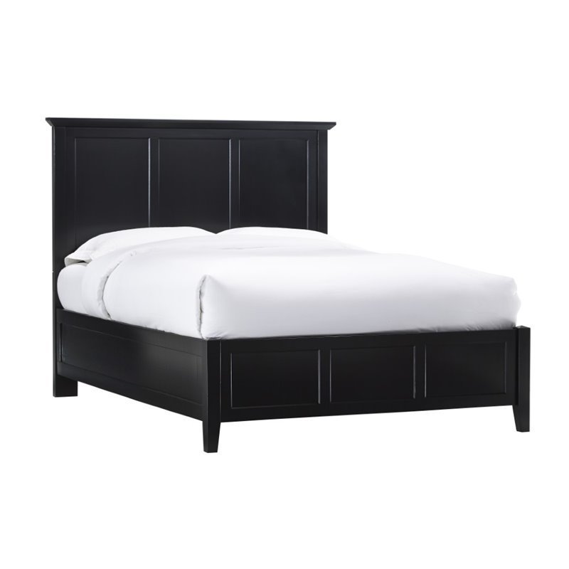 Bowery Hill Farmhouse Metal California King Panel Bed in Black