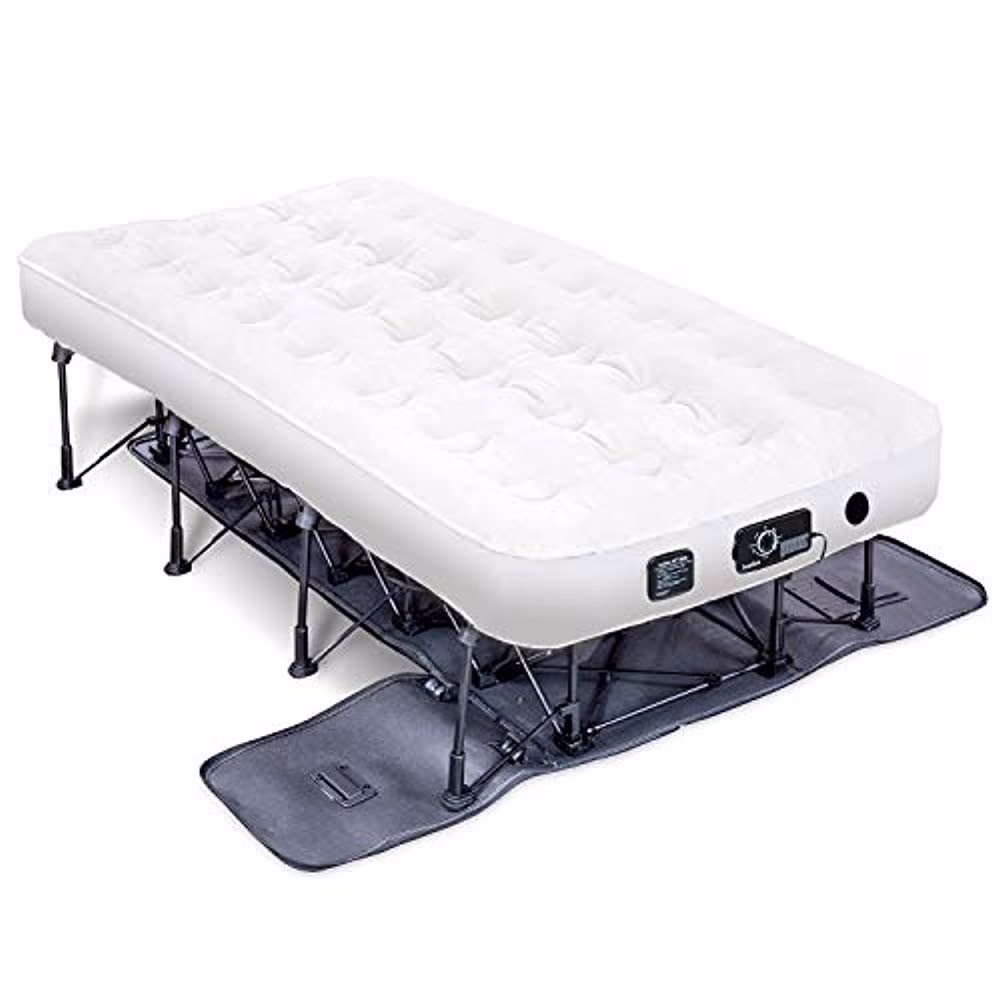 Ivation Twin Built-in Pump Air Mattress, Air Bed Frame 77”L x 40”W x 10