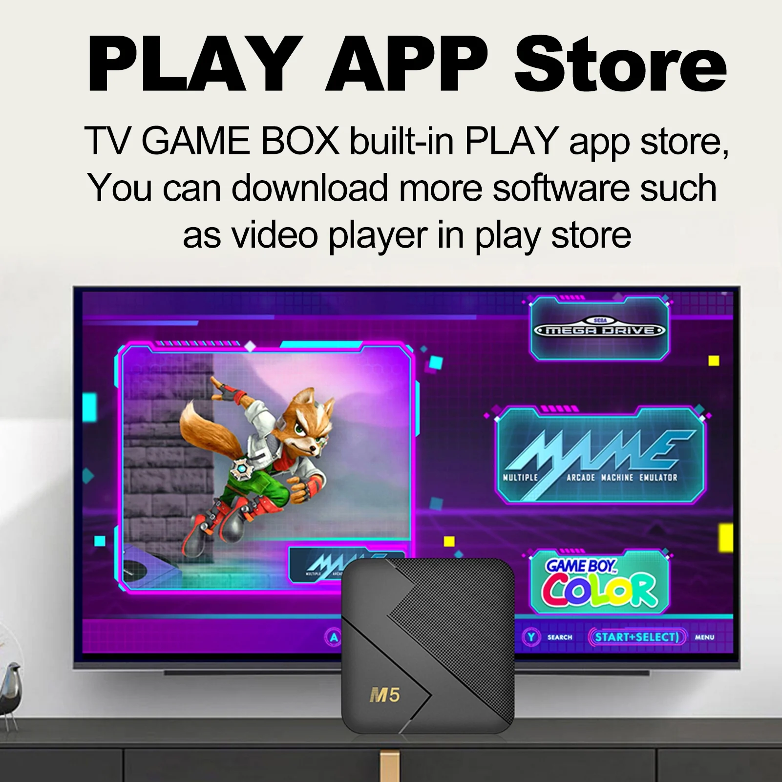 Game Console Handheld Gaming Consoles Retro Game Console Game Stick Game Box with 10000+ Built-in Retro Games Two Competitive Game Controllers