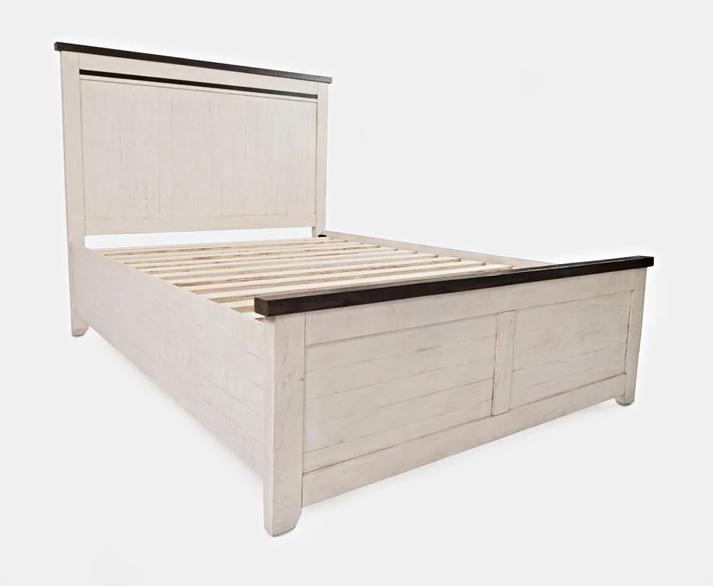 Jofran Madison County Rustic Reclaimed Pine Farmhouse King Panel Bed