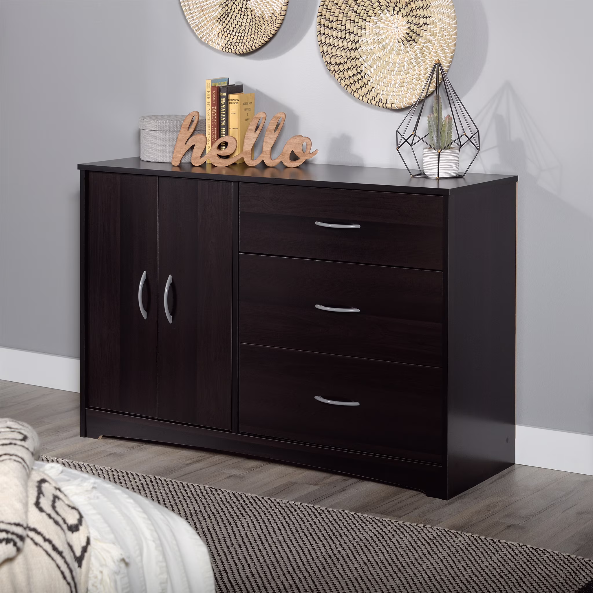 Sauder Beginnings Dresser, Cinnamon Cherry Finish