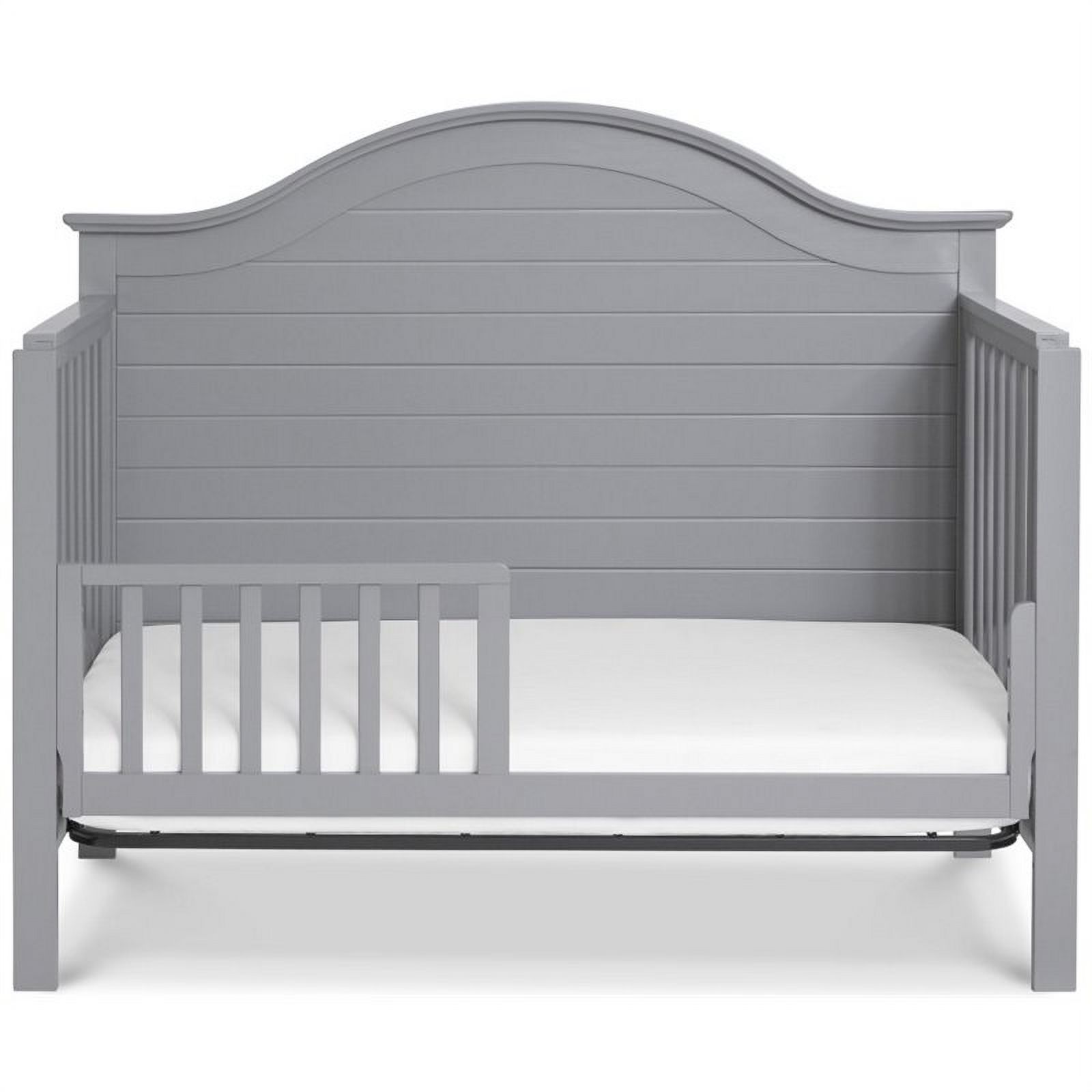 4-in-1 Convertible Crib and Dresser with Removable Changing Tray Set in Gray