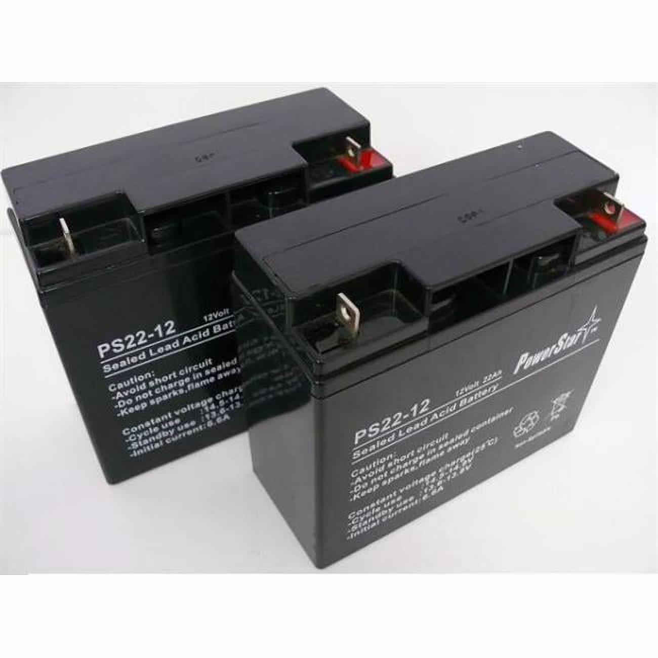 PowerStar  12V 22Ah SLA Battery Replaces lcx1220p hr2212 np18-12b ps-12180 - Pack of 2
