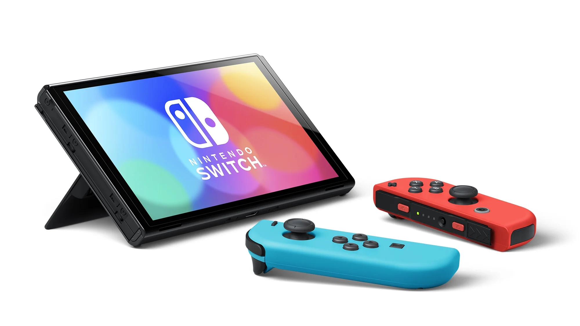 Nintendo Switch OLED Model with Red & Blue Joy-Con