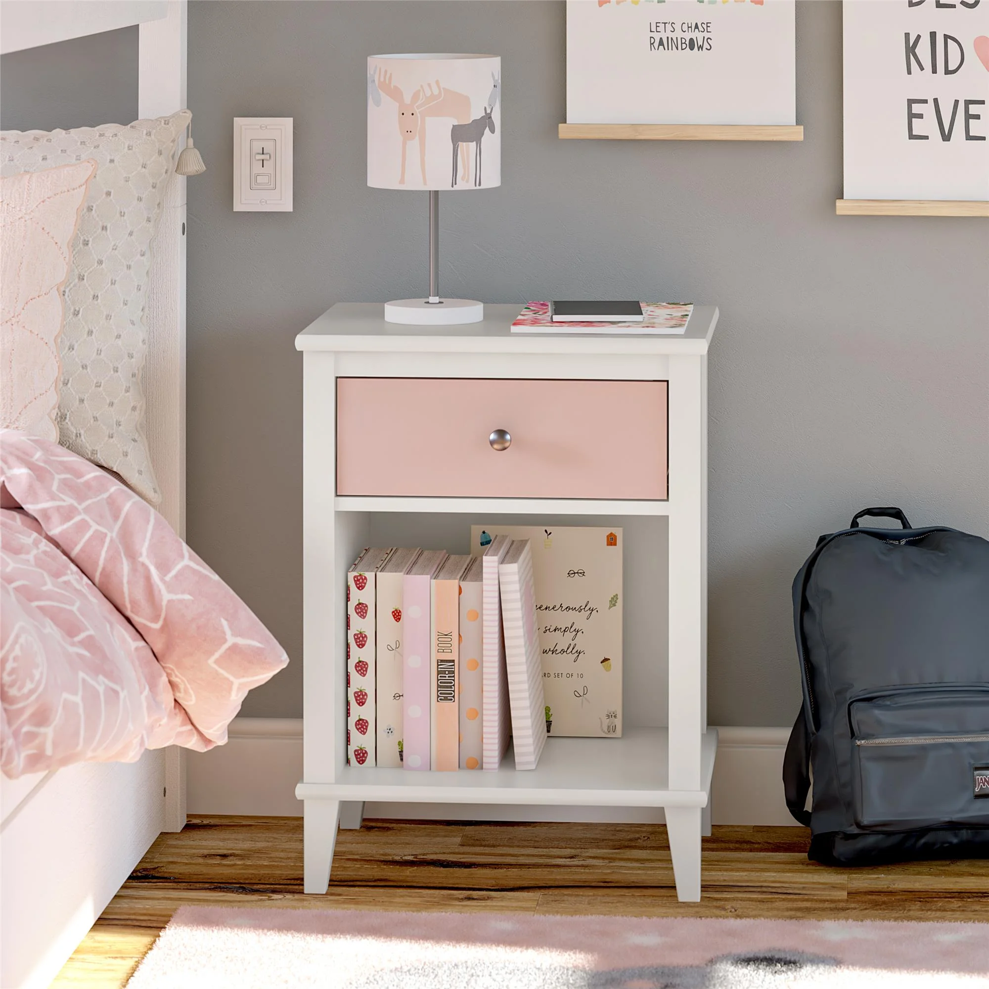 Little Seeds Monarch Hill Poppy Nightstand, Pink