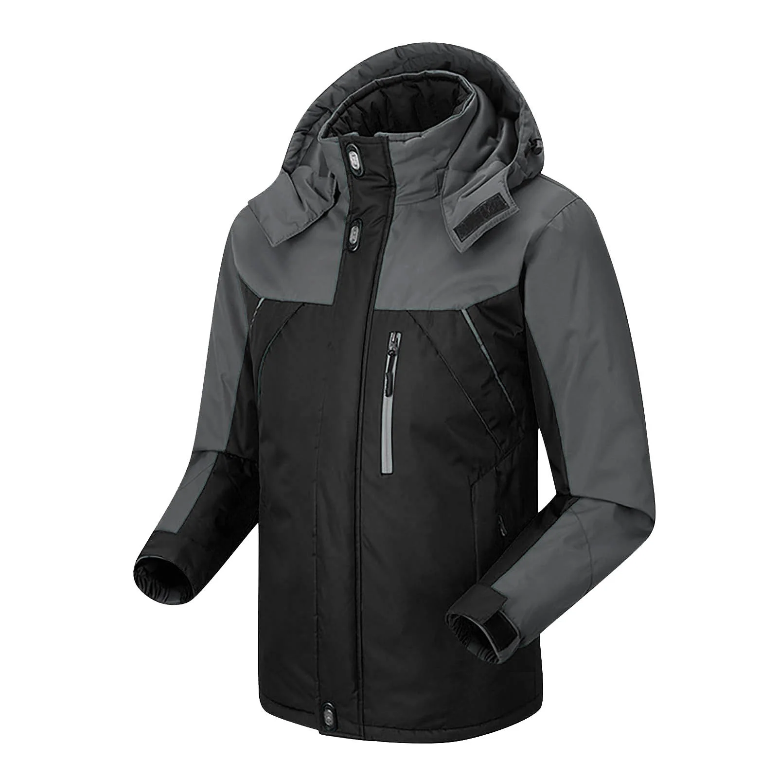 Men's Mountain Waterproof Ski Jacket Unisex Hooded Windproof Rain Windbreaker Winter Snow Jacket Coat