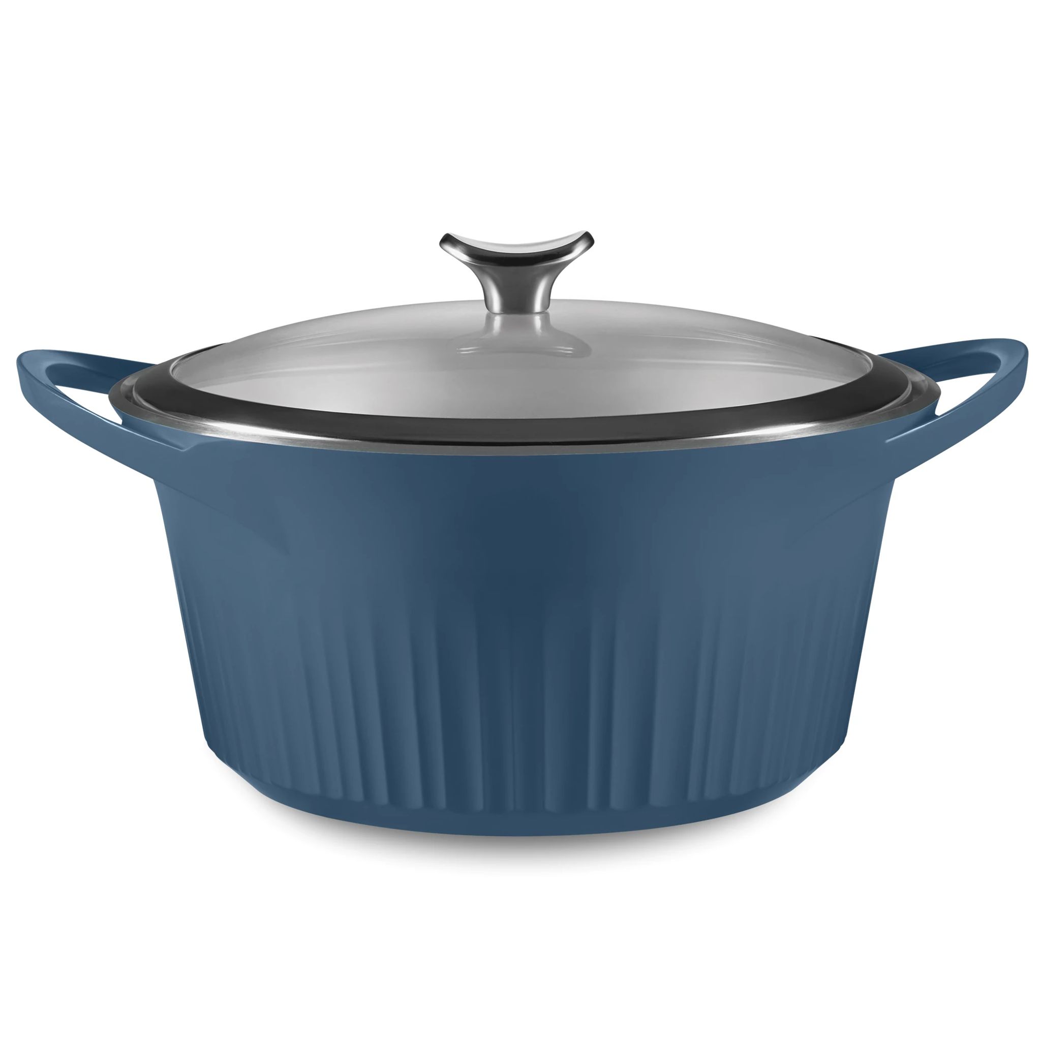 CorningWare QuickHeat 5.5-quart Dutch Oven with Lid, French Navy