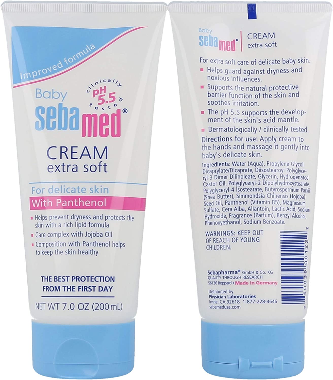Sebamed Baby Cream Extra Soft Moisturizer - 7 Oz, 2 Pack