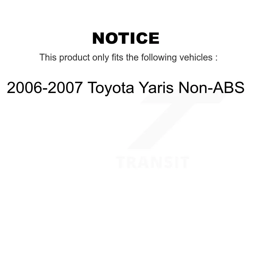 Rear Wheel Bearing Hub Assembly 70-512371 For 2006-2007 Toyota Yaris Non-ABS