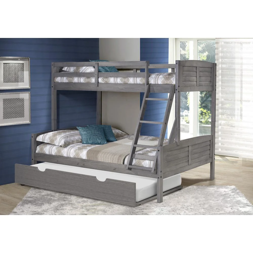 Belen Kox Twin/Full Louver Bunk Bed, Drawers Or Trundle Not Included