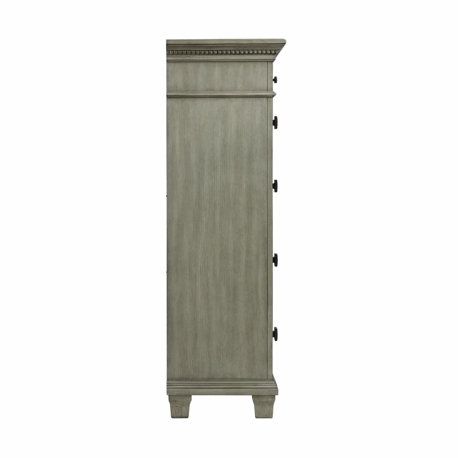 Picket House Furnishings Clovis 5-Drawer Chest in Grey