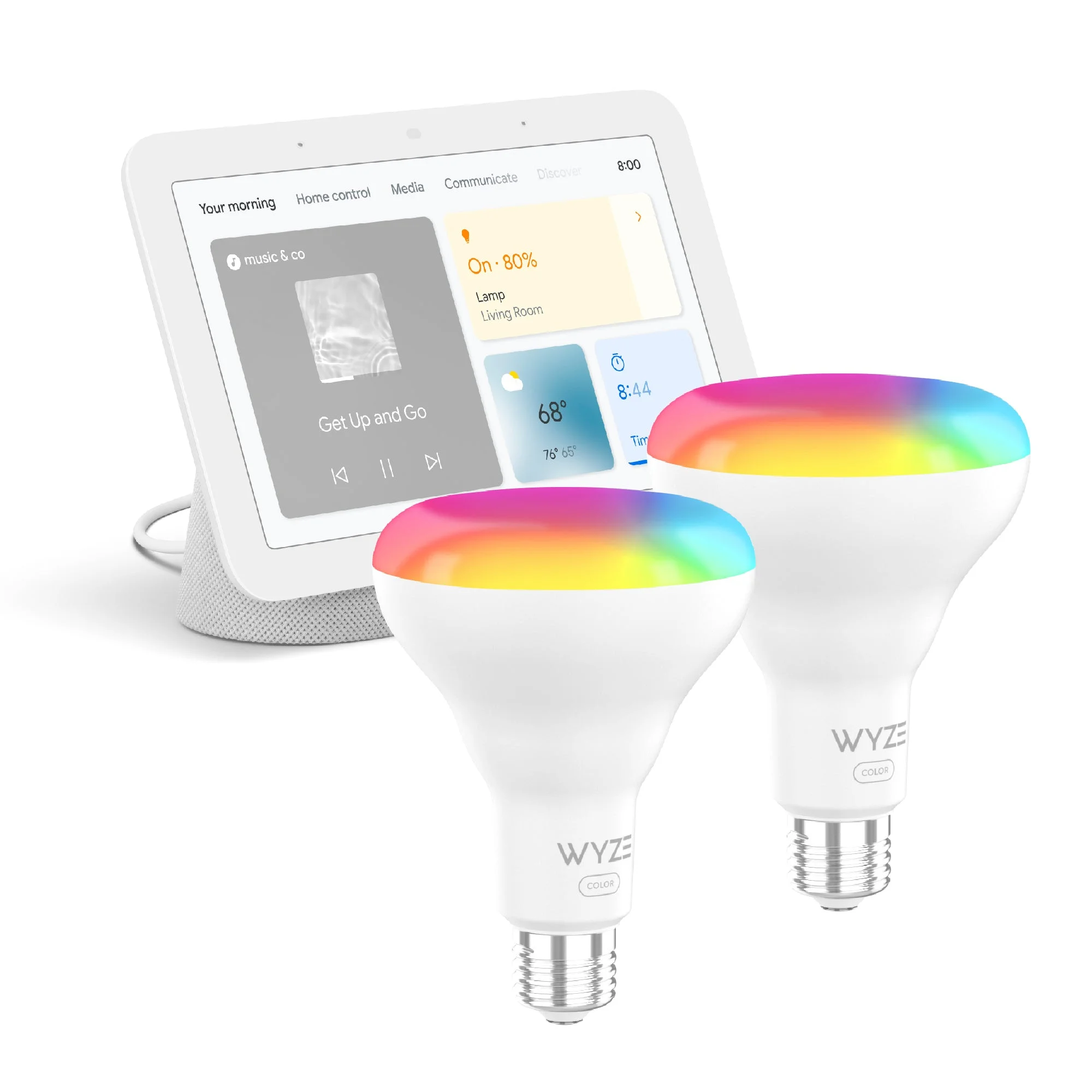 Google Nest Hub (2nd Gen) + Wyze Bundles Nest Hub + Cam OG Standard (2-Pack)