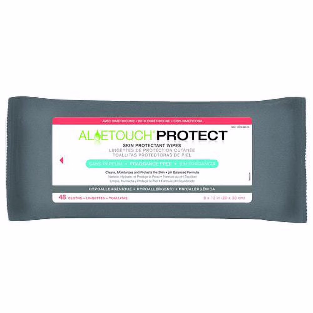 Aloetouch PROTECT Dimethicone Skin Protectant Wipes -Case of 24  6 Pack