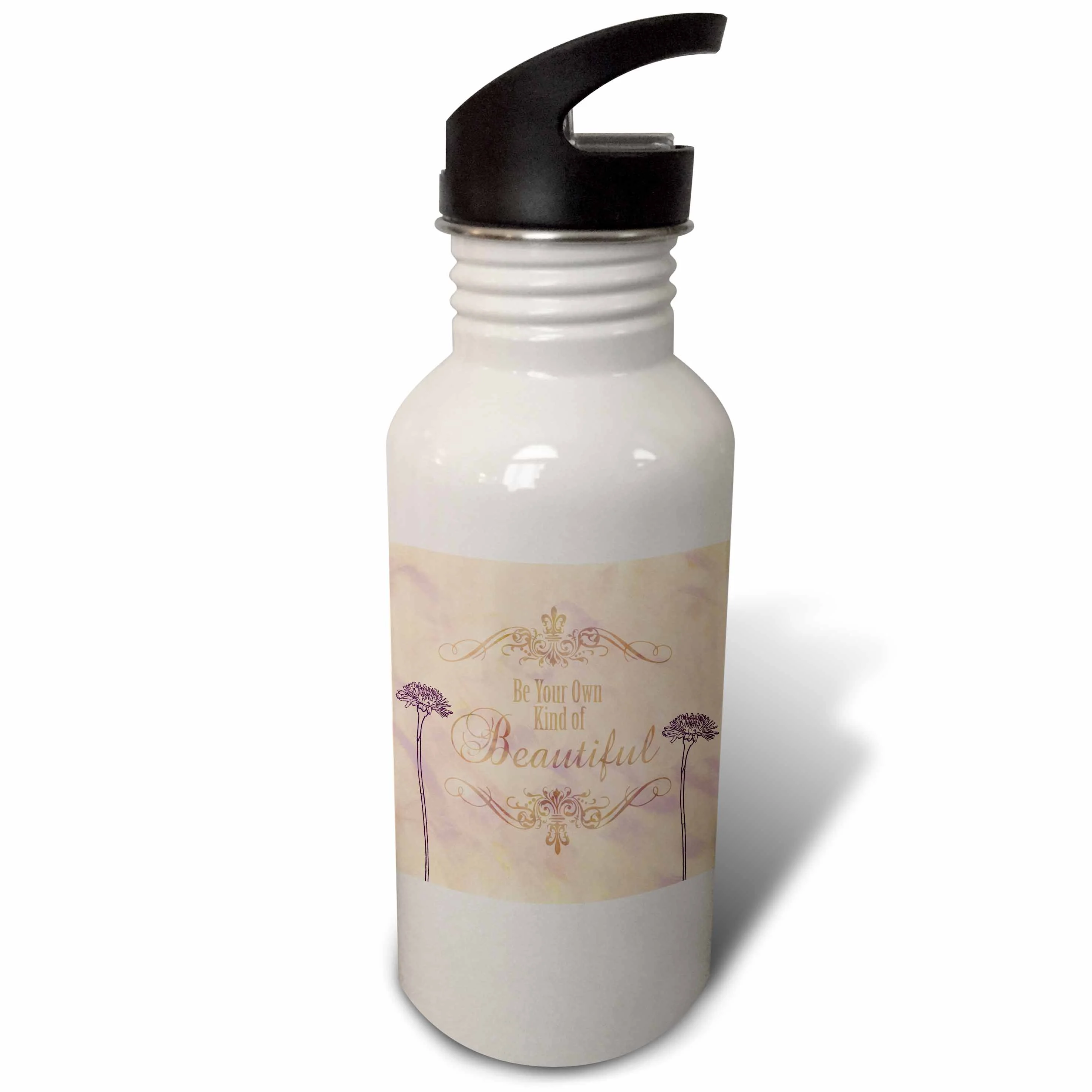 Dandelions Be Your Own Kind of Beautiful 21 oz Sports Water Bottle wb-79315-1