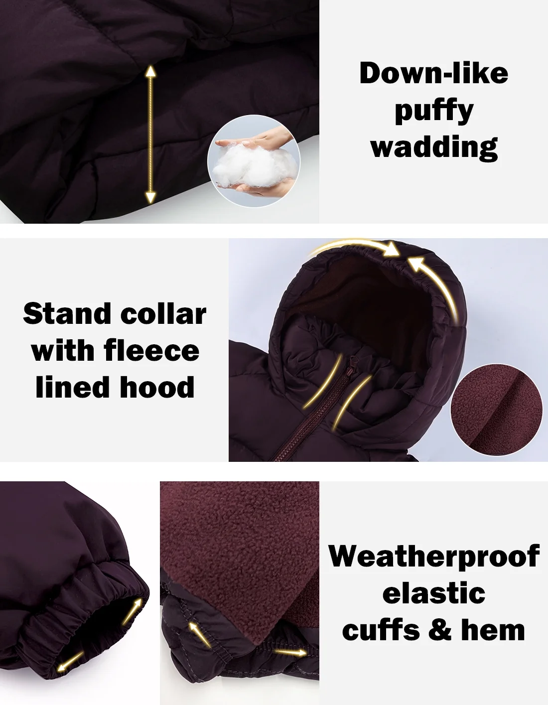 SOLOCOTE Girls Winter Coats Heavyweight Mediun Length Warm Jackets Down-like Cotton Wadding Outwear 3-14Y