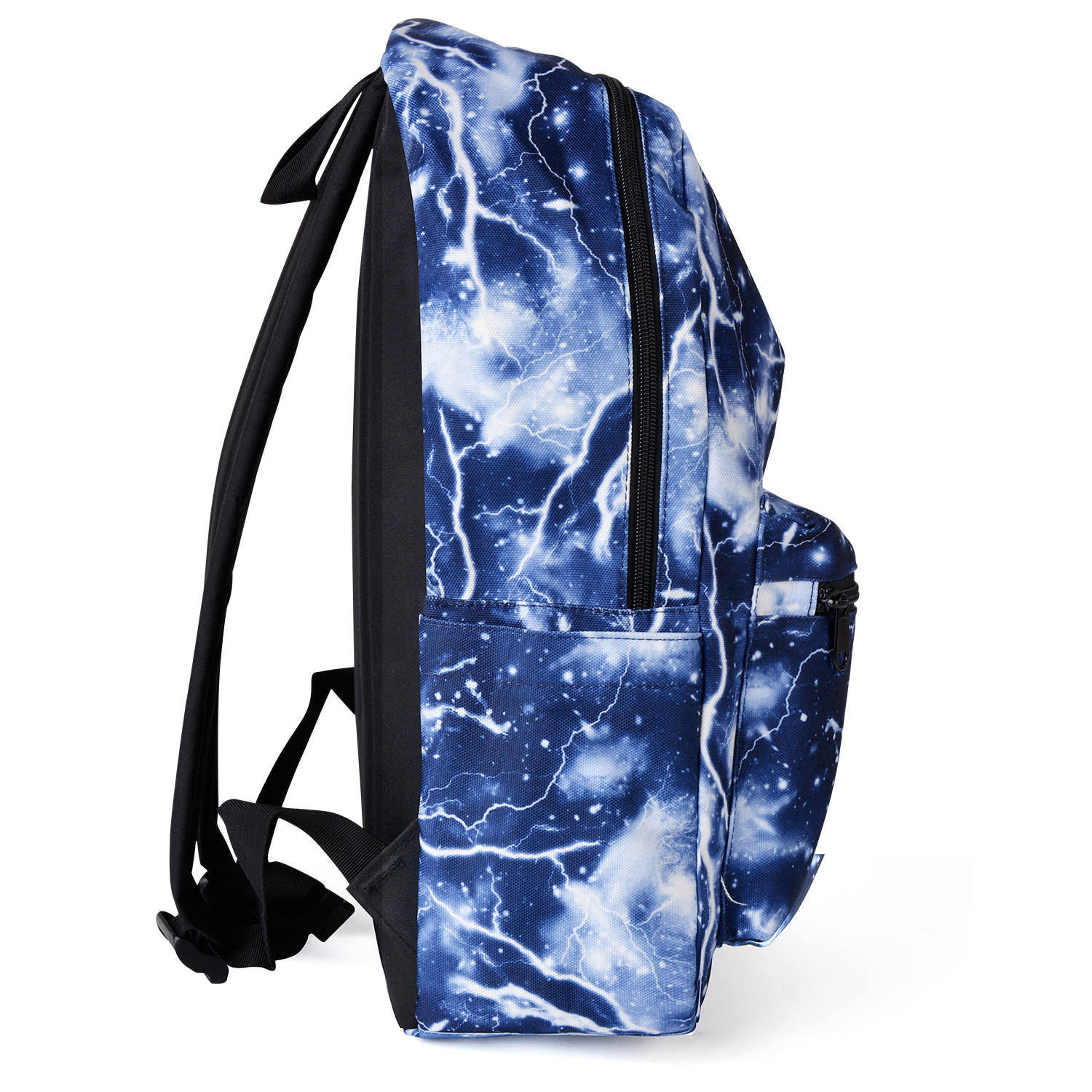 Lightning Print Canvas School Travel Laptop Backpack Rucksack Daypack Bags (Blue)