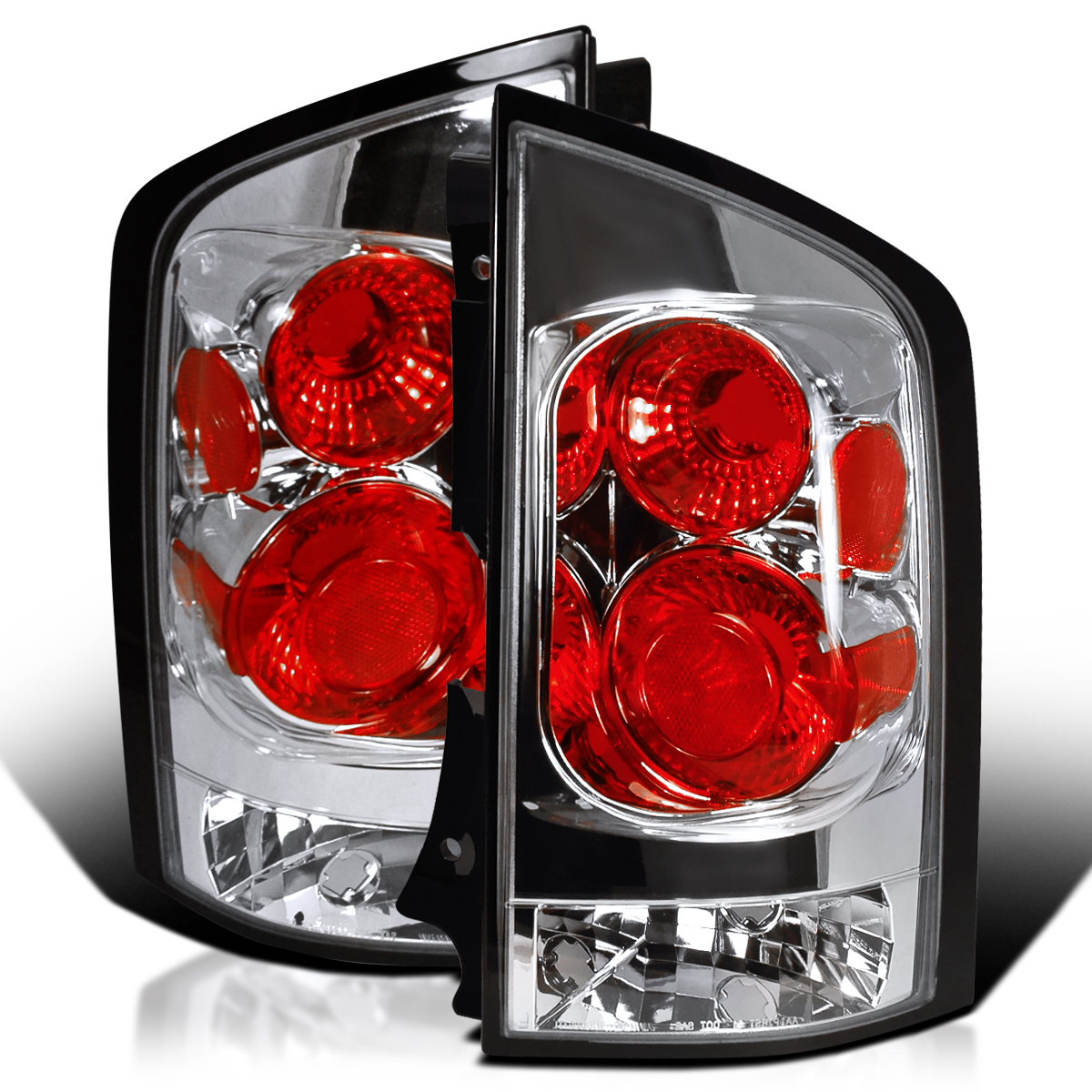 Spec-D Tuning Chrome Housing Clear Lens Tail Lights Compatible with 2005-2015 Nissan Armada, Left + Right Pair Assembly