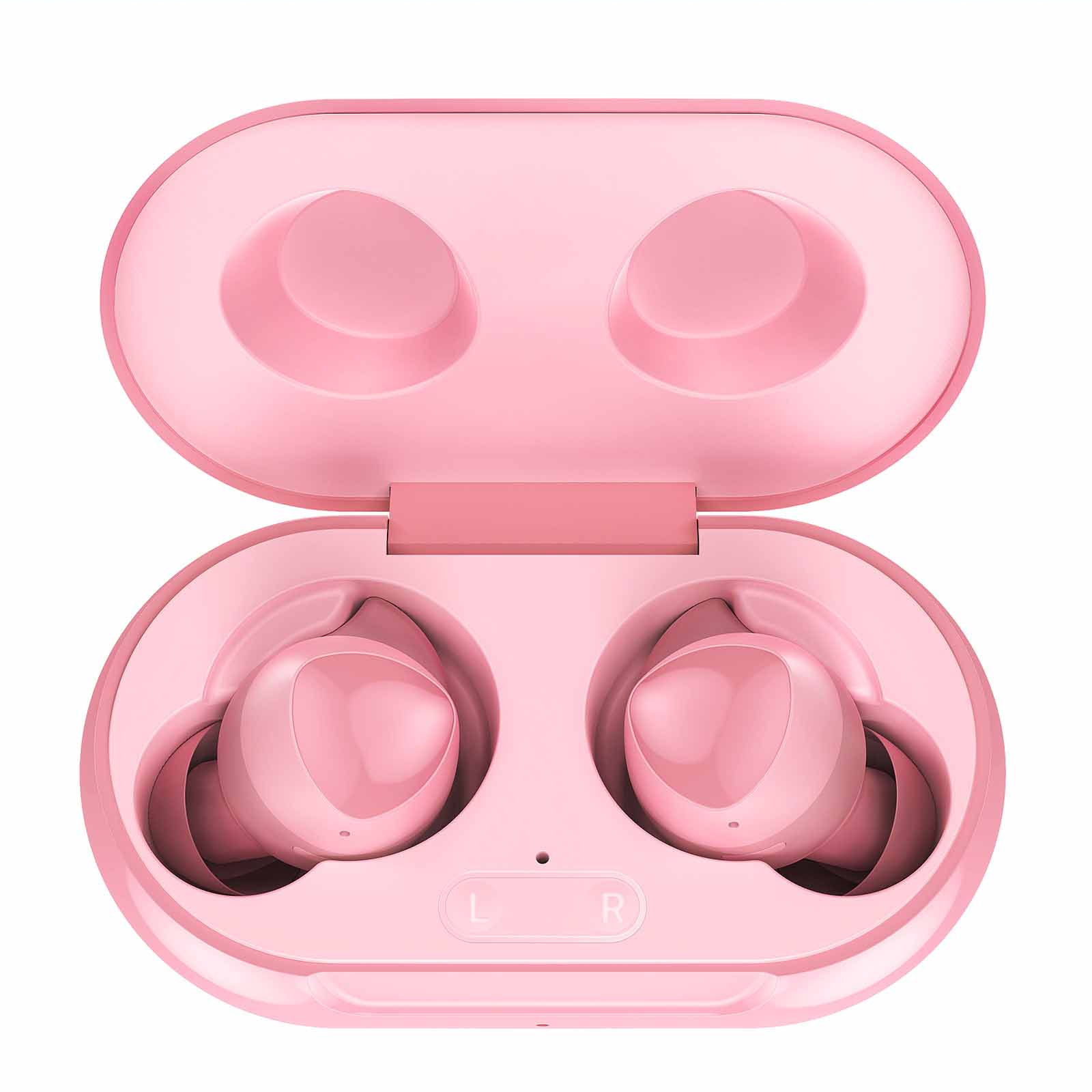UrbanX Street Buds Plus True Bluetooth Wireless Earbuds For Samsung Galaxy Z Fold2 5G With Active Noise Cancelling (Charging Case Included) Pink