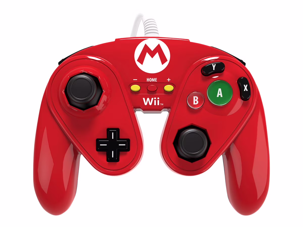 PDP FIGHT PAD MARIO - Gamepad - wired - for Nintendo Wii, Nintendo Wii U