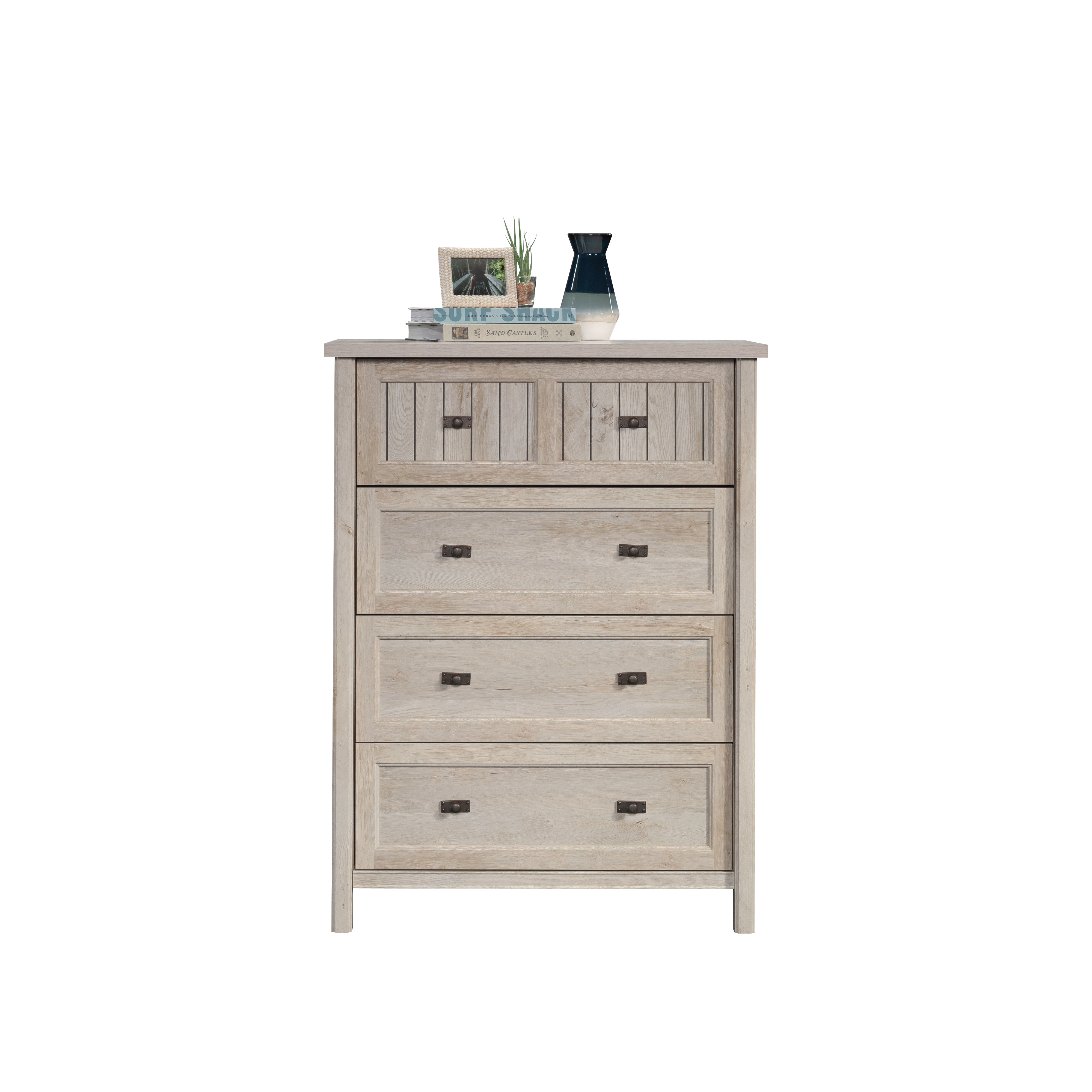 Sauder Costa 4-Drawer Dresser, Chalked Chestnut Finish