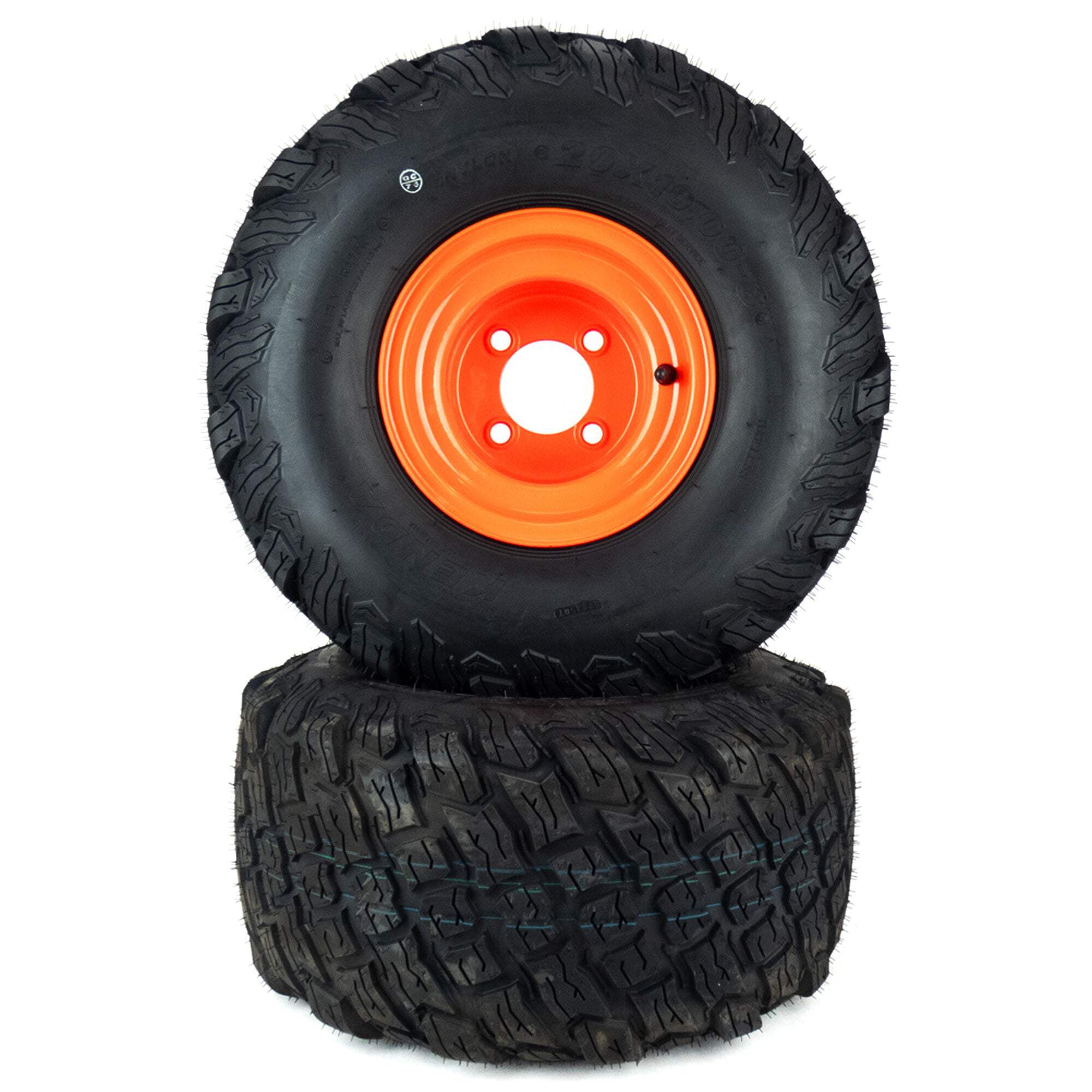 (2) Reaper Turf Tire Assemblies 20x10.00-8 Fits Bad Boy ZT Elite 022-6000-50